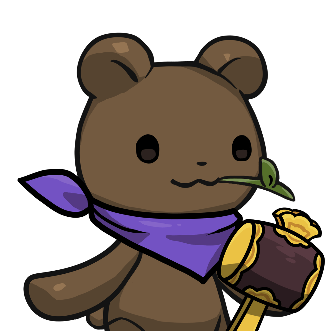 Leelee-Brown bear(leaf) #10121