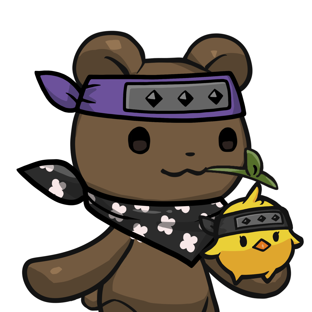 Leelee-Brown bear(leaf) #10142