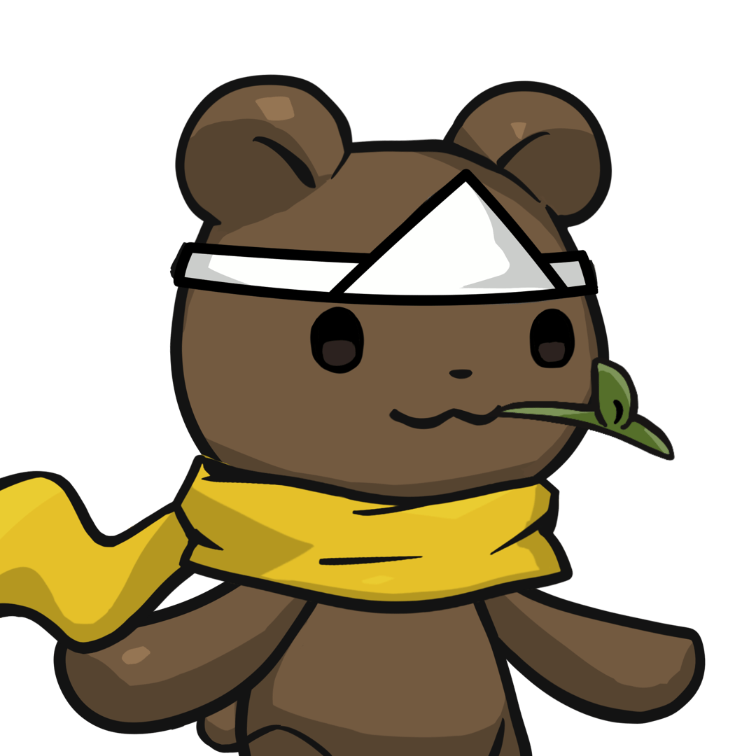 Leelee-Brown bear(leaf) #11379
