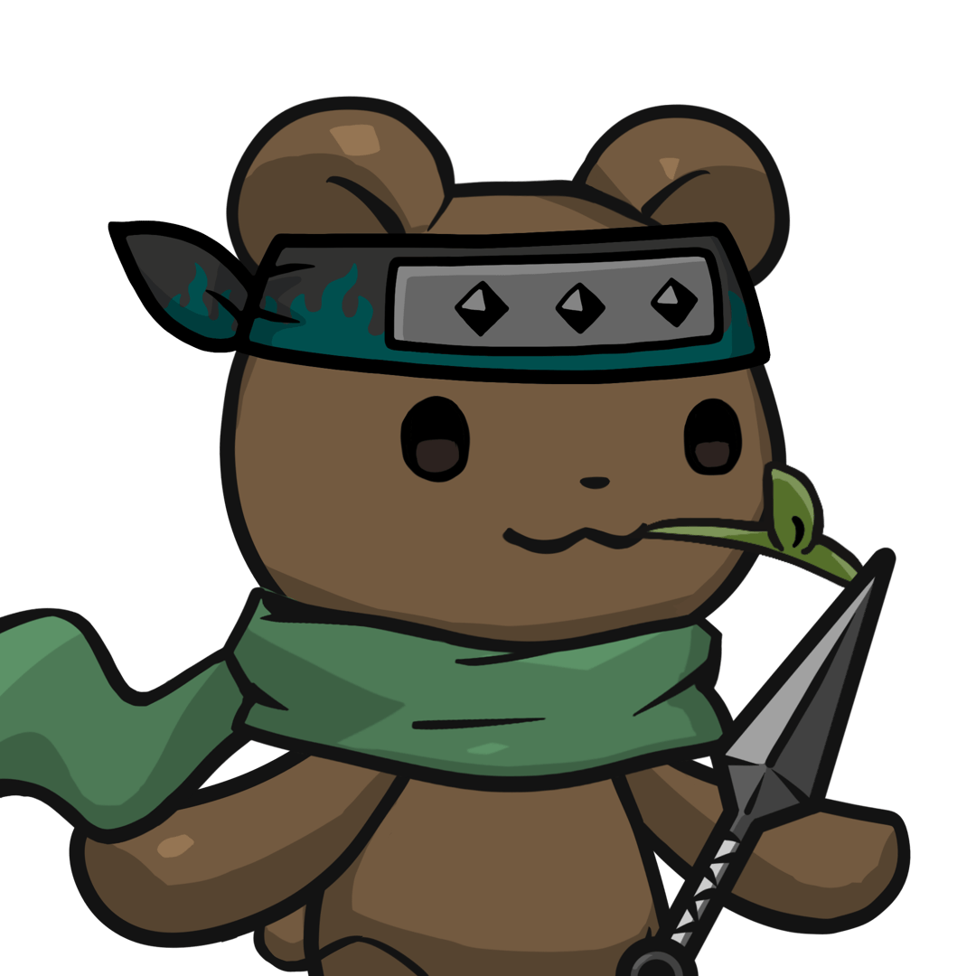 Leelee-Brown bear(leaf) #11746