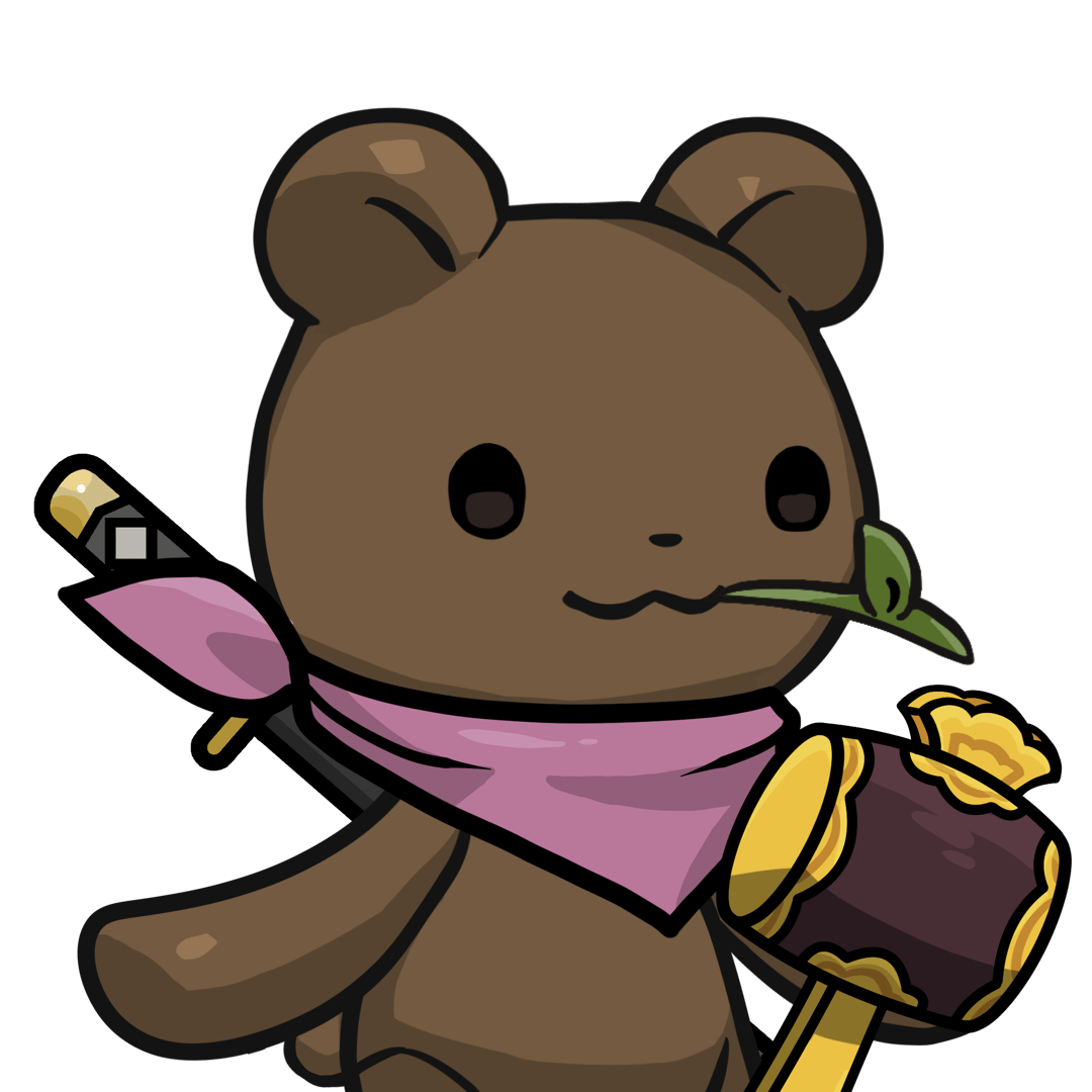 Leelee-Brown bear(leaf) #12465