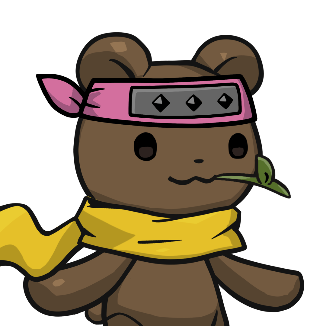 Leelee-Brown bear(leaf) #14129