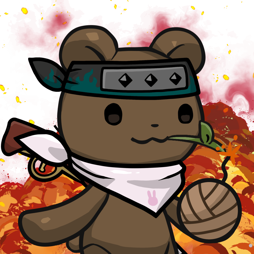 Leelee-Brown bear(leaf) #17935