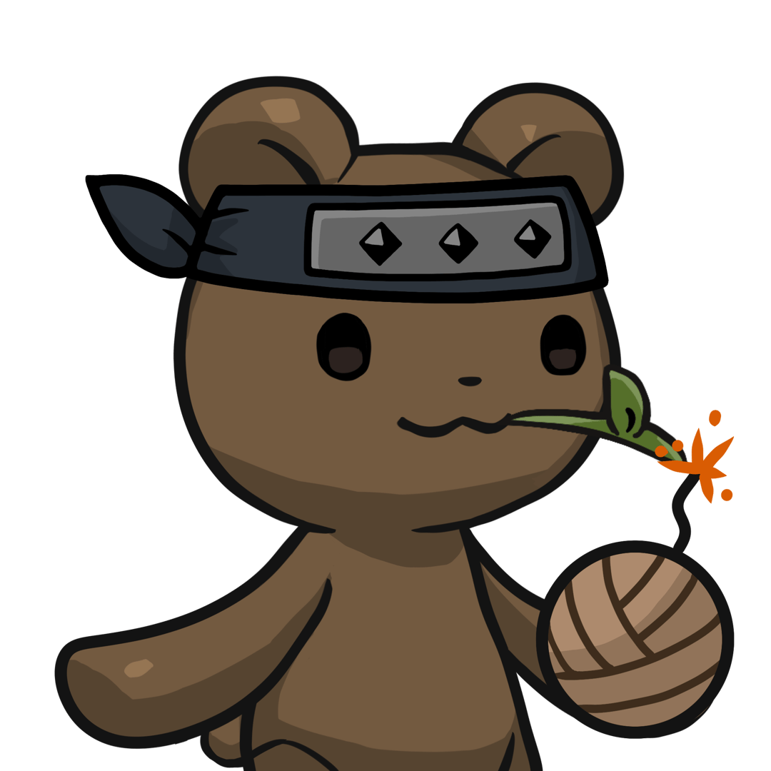 Leelee-Brown bear(leaf) #17943