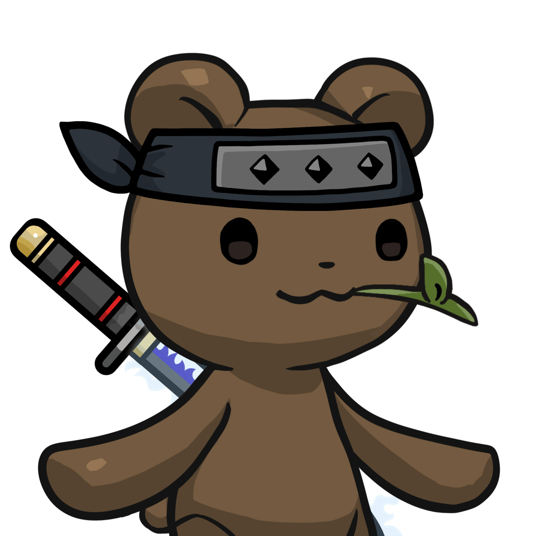 Leelee-Brown bear(leaf) #19558
