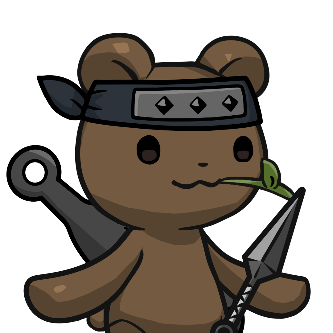 Leelee-Brown bear(leaf) #19766
