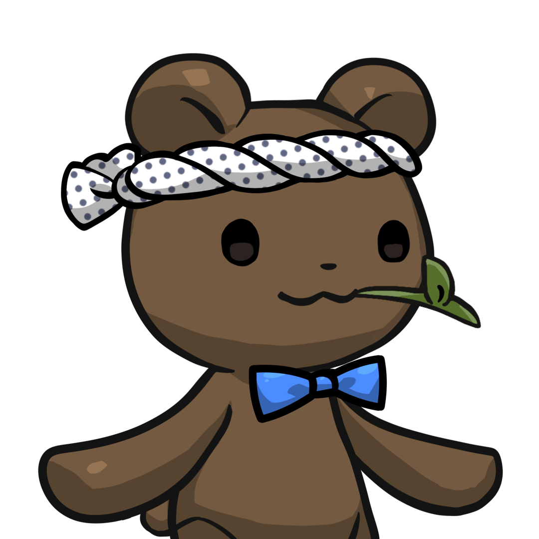 Leelee-Brown bear(leaf) #20758