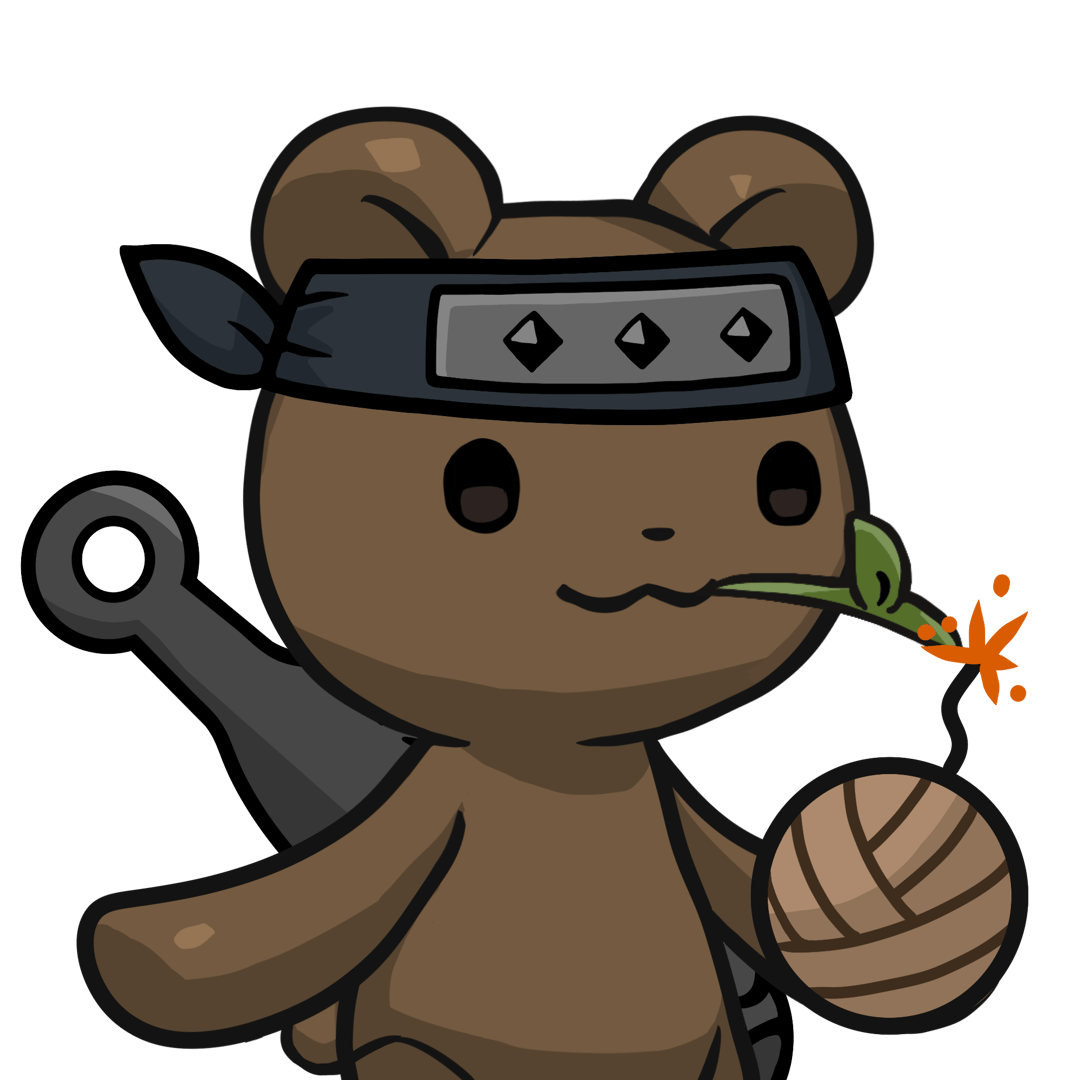 Leelee-Brown bear(leaf) #20860