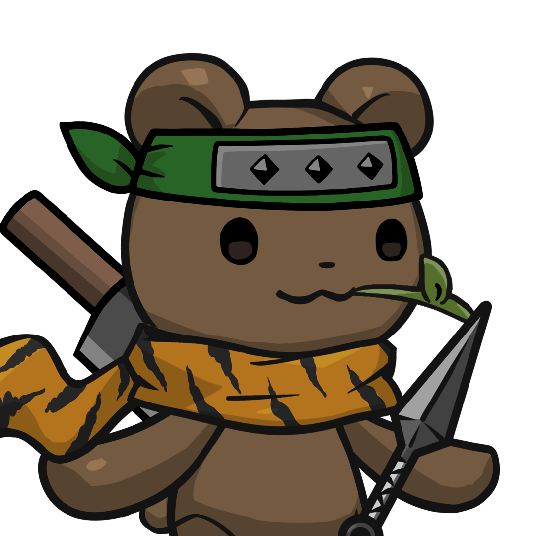 Leelee-Brown bear(leaf) #02275