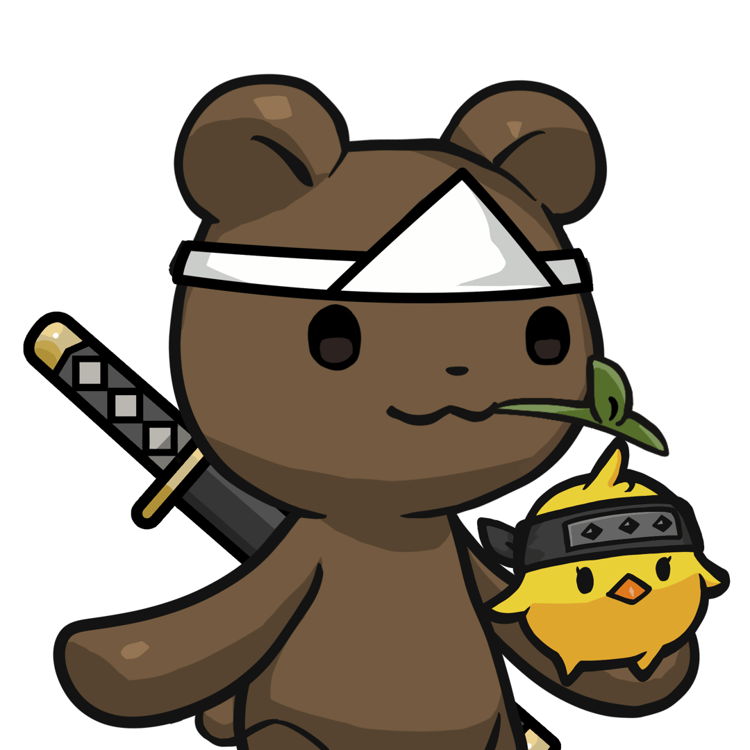 Leelee-Brown bear(leaf) #02335
