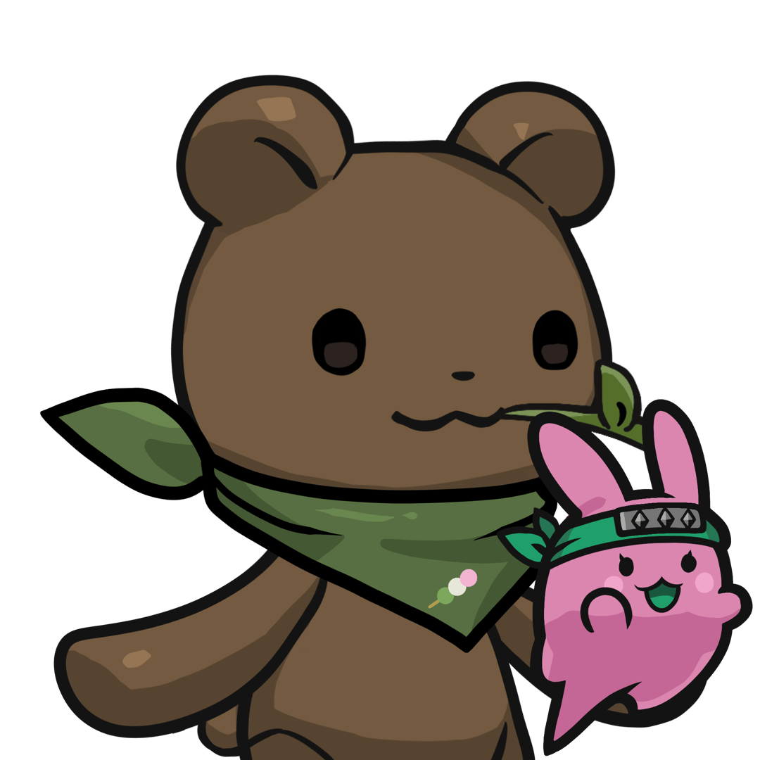 Leelee-Brown bear(leaf) #02726