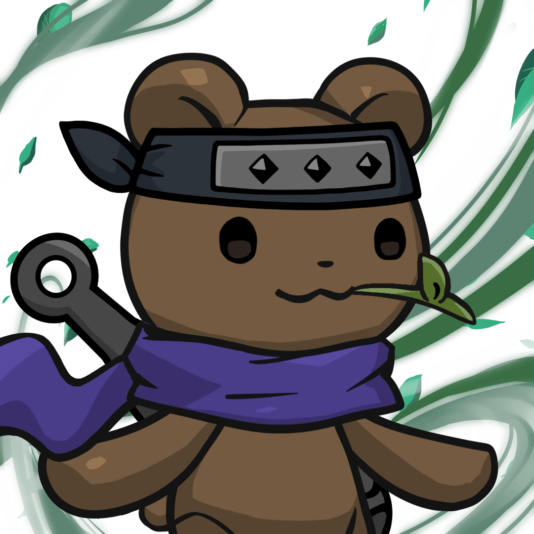 Leelee-Brown bear(leaf) #00433