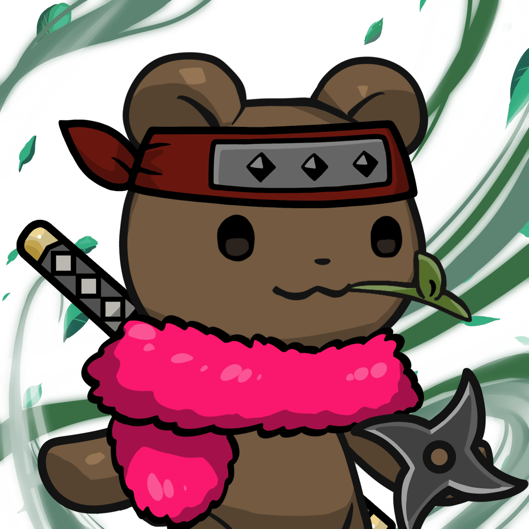 Leelee-Brown bear(leaf) #04869
