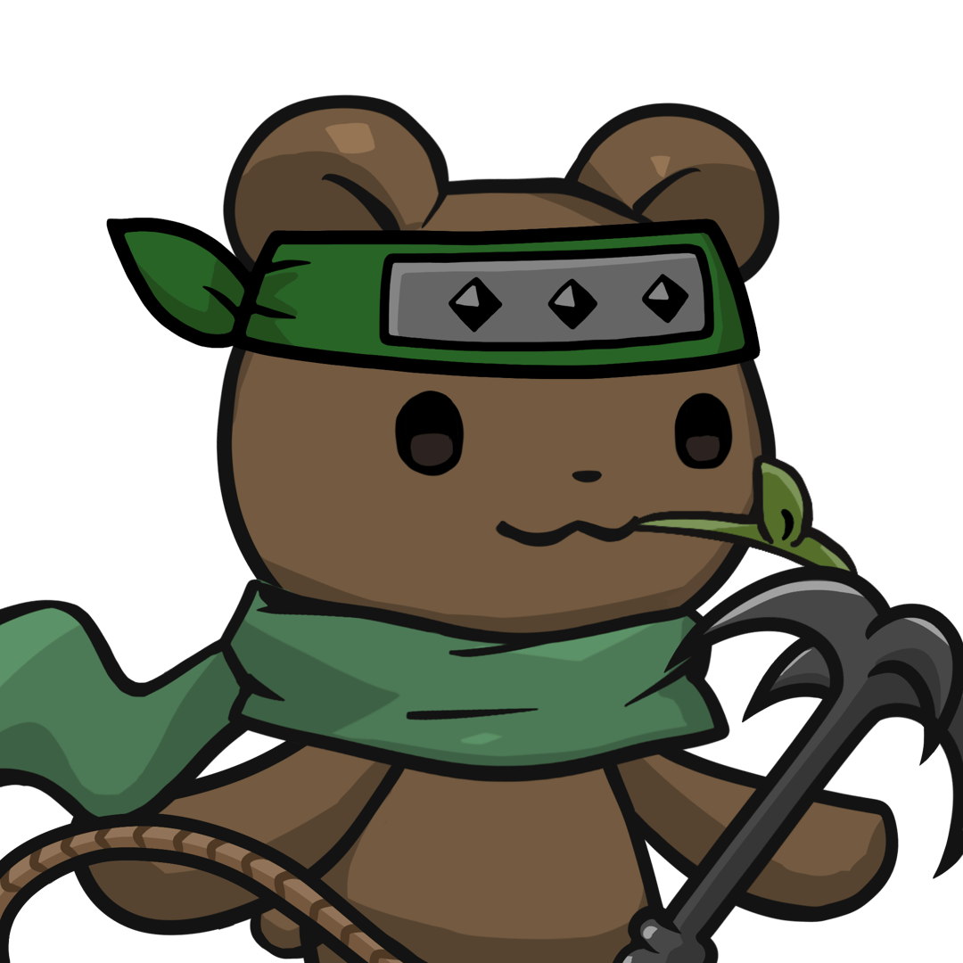 Leelee-Brown bear(leaf) #04986