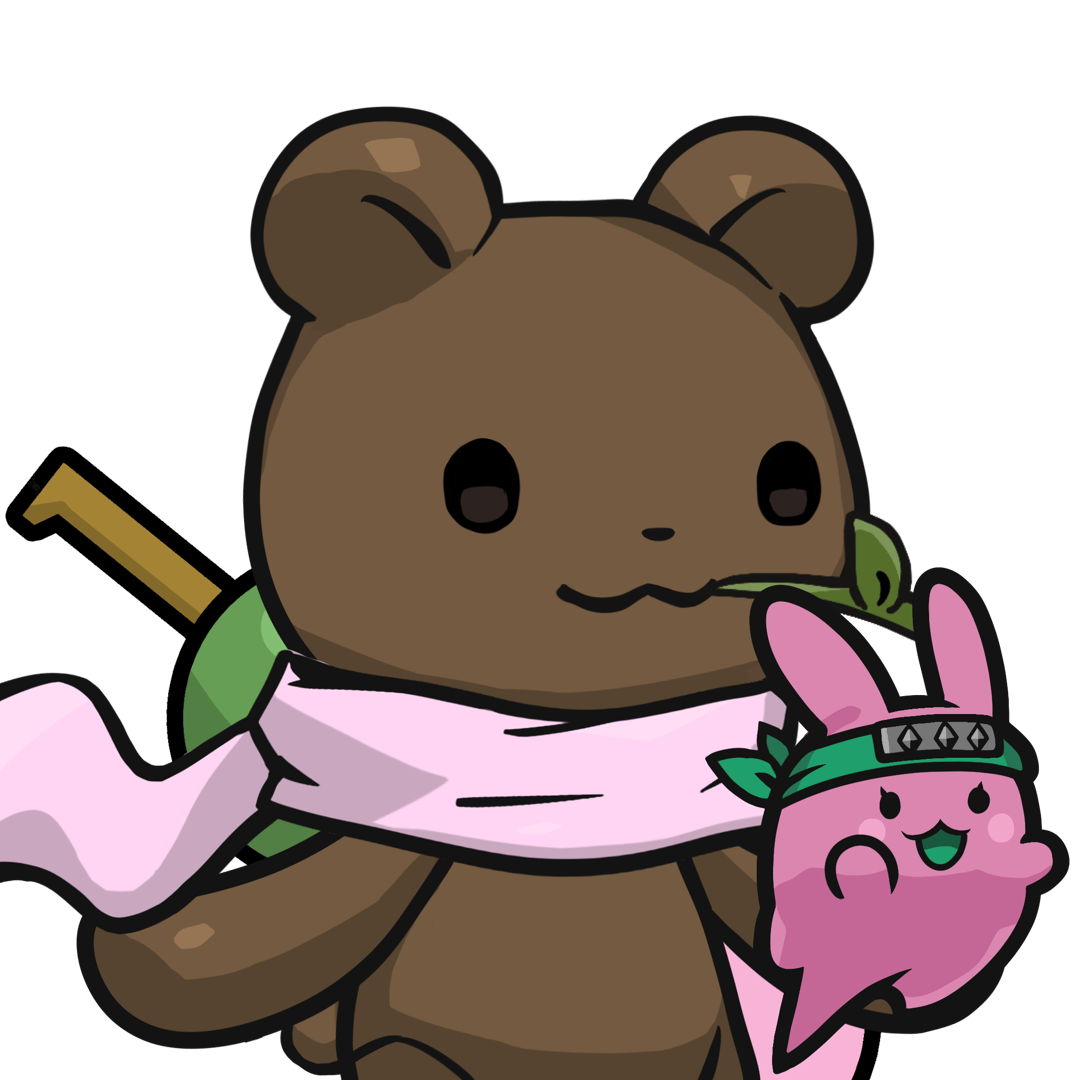Leelee-Brown bear(leaf) #05990