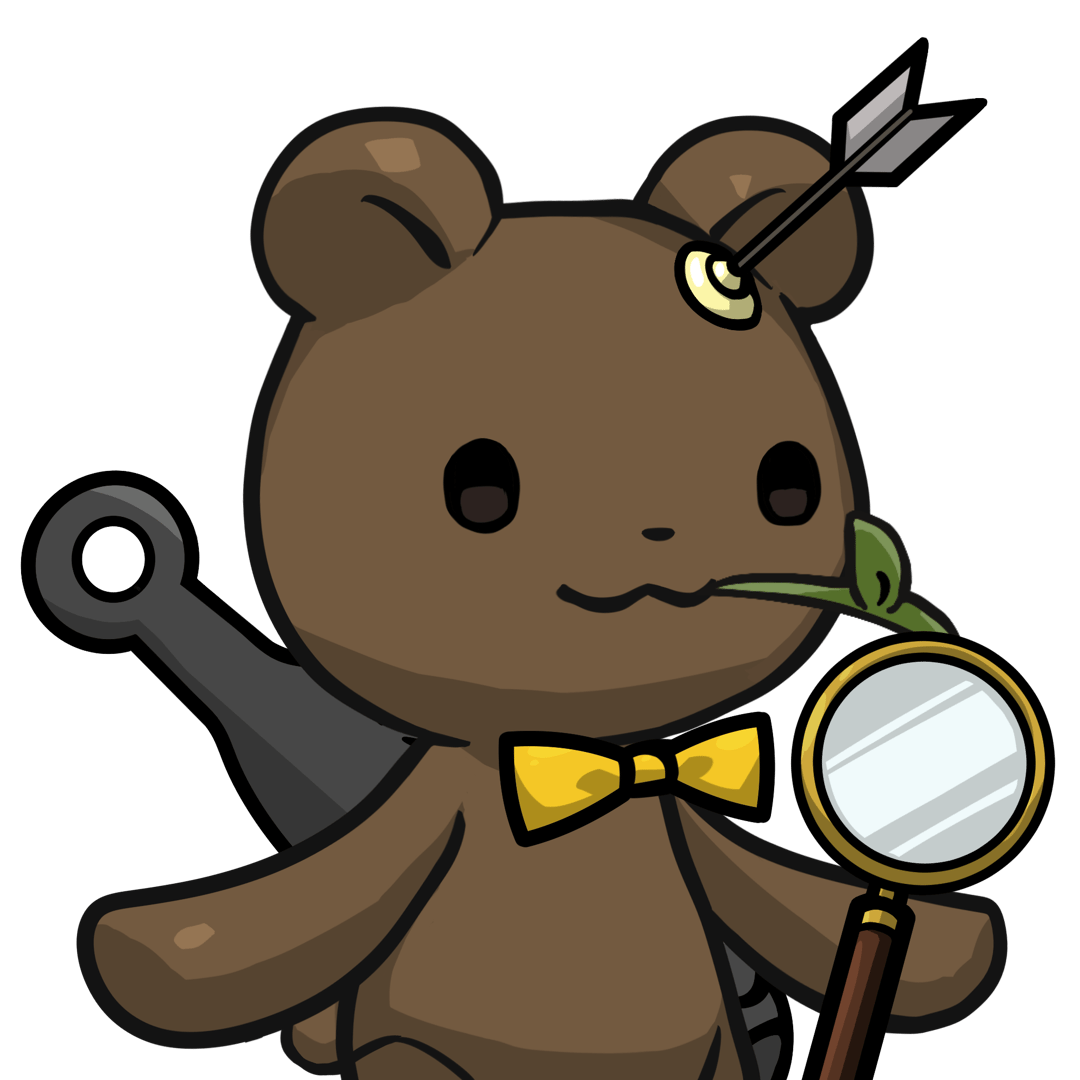 Leelee-Brown bear(leaf) #06069