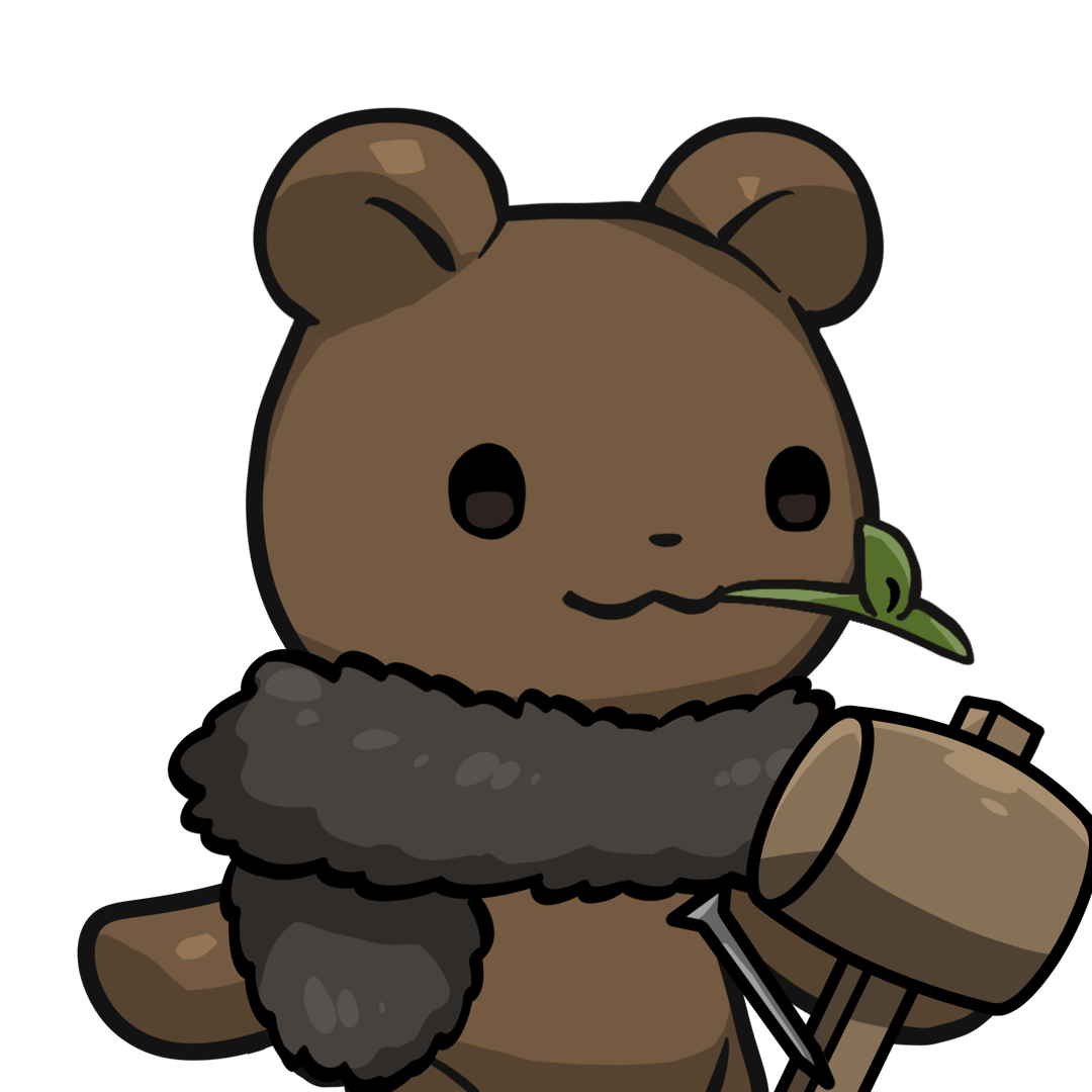 Leelee-Brown bear(leaf) #06132