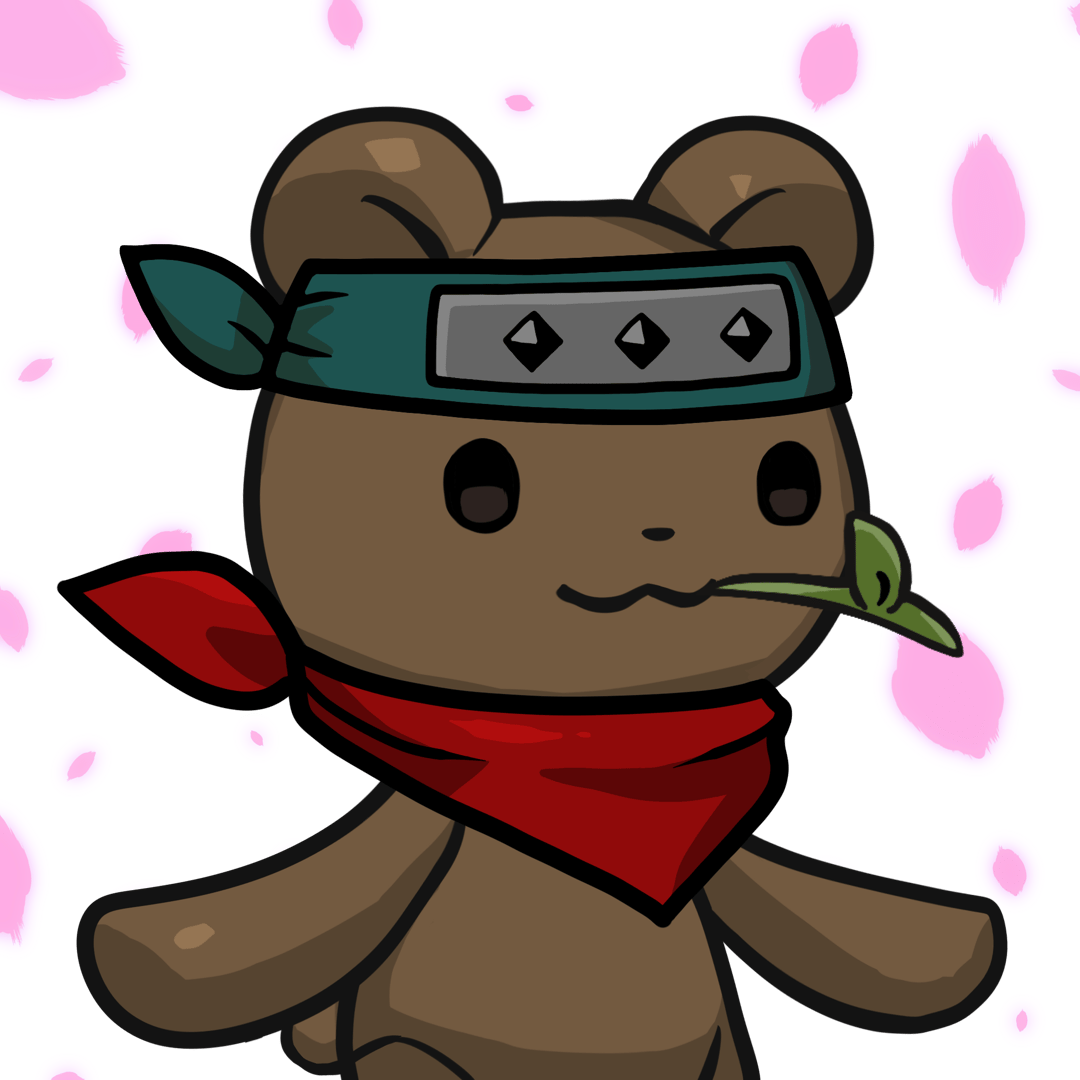 Leelee-Brown bear(leaf) #07773