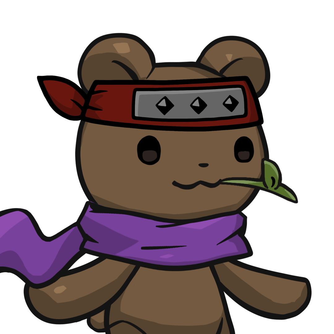 Leelee-Brown bear(leaf) #08370