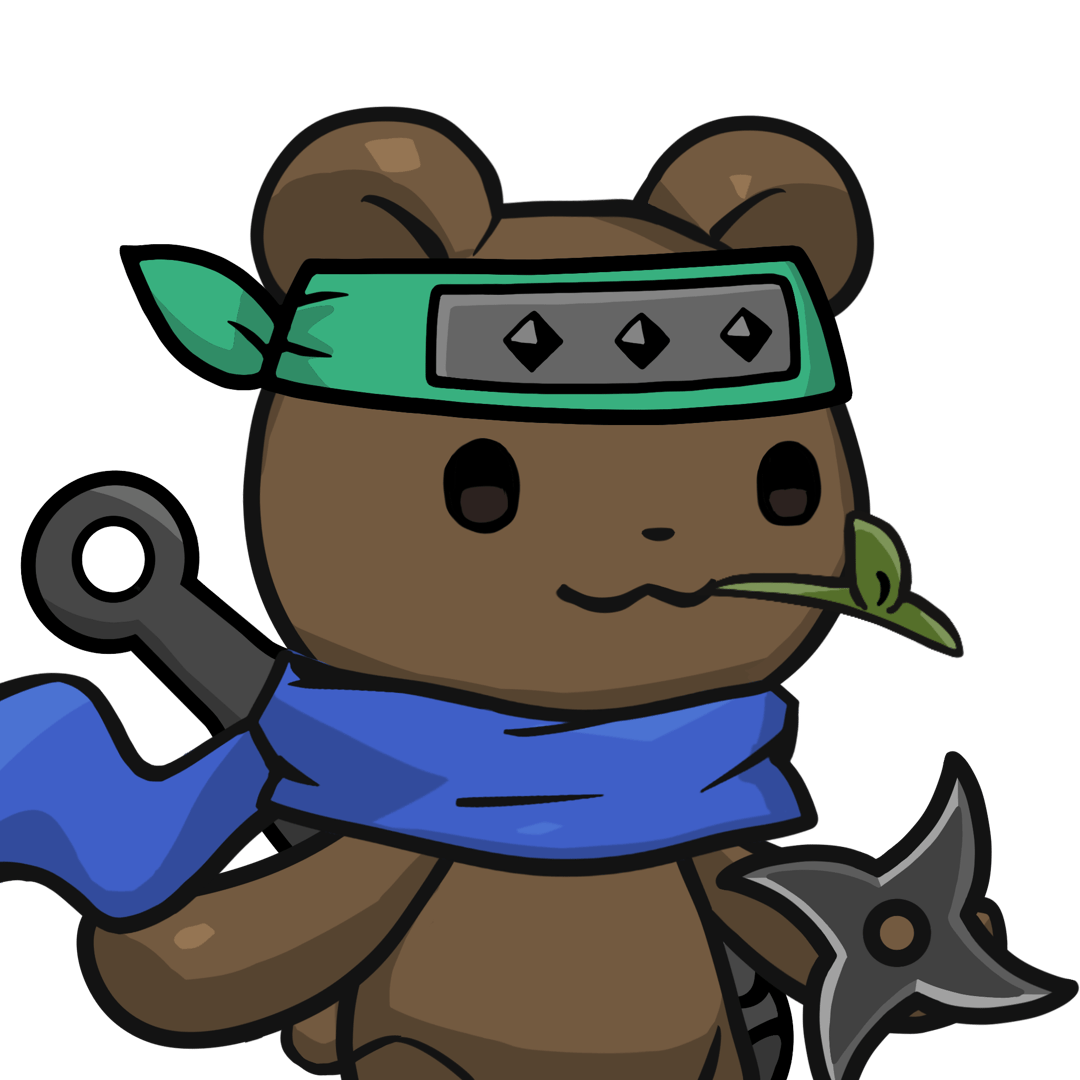 Leelee-Brown bear(leaf) #08414