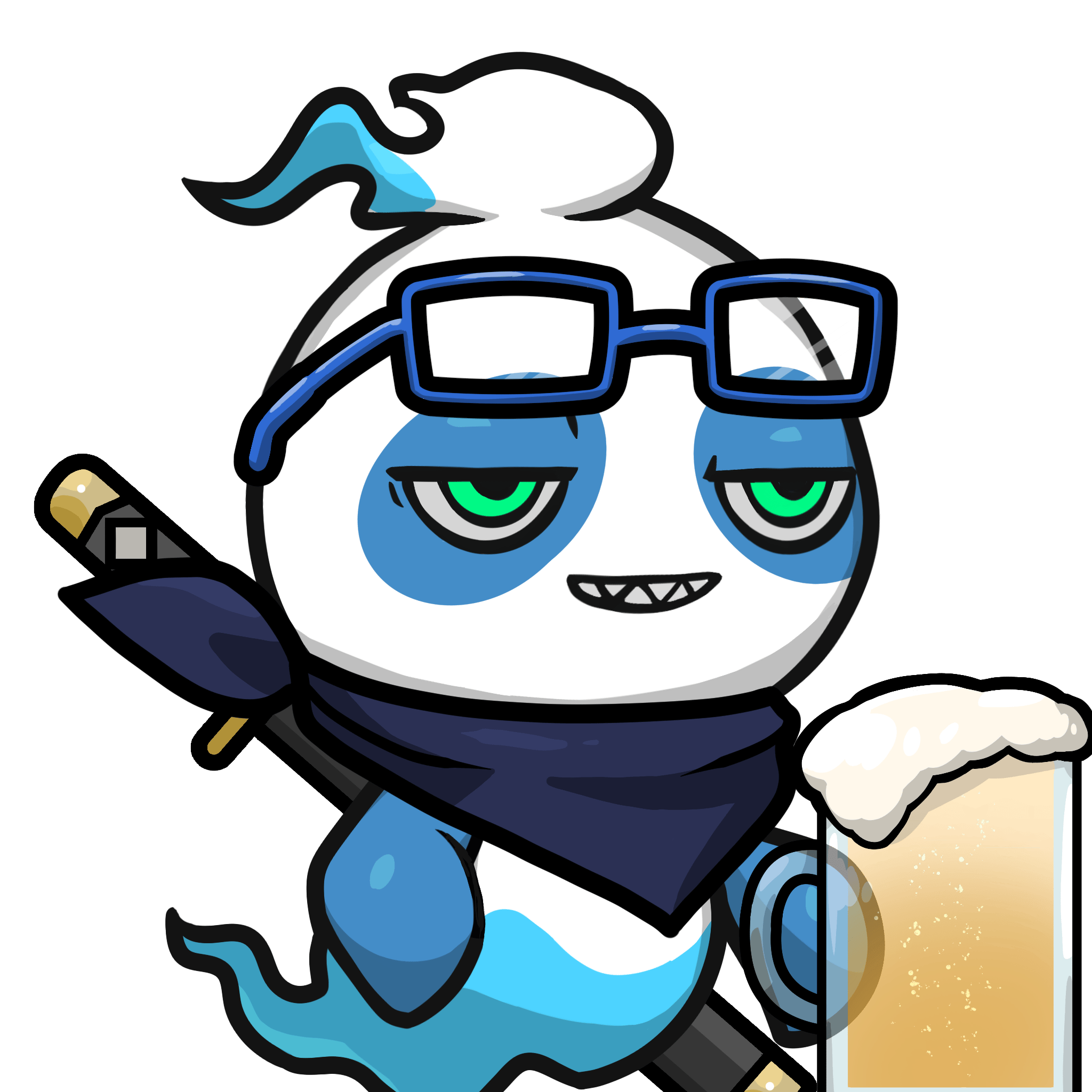 Mitama-Blue panda #10751