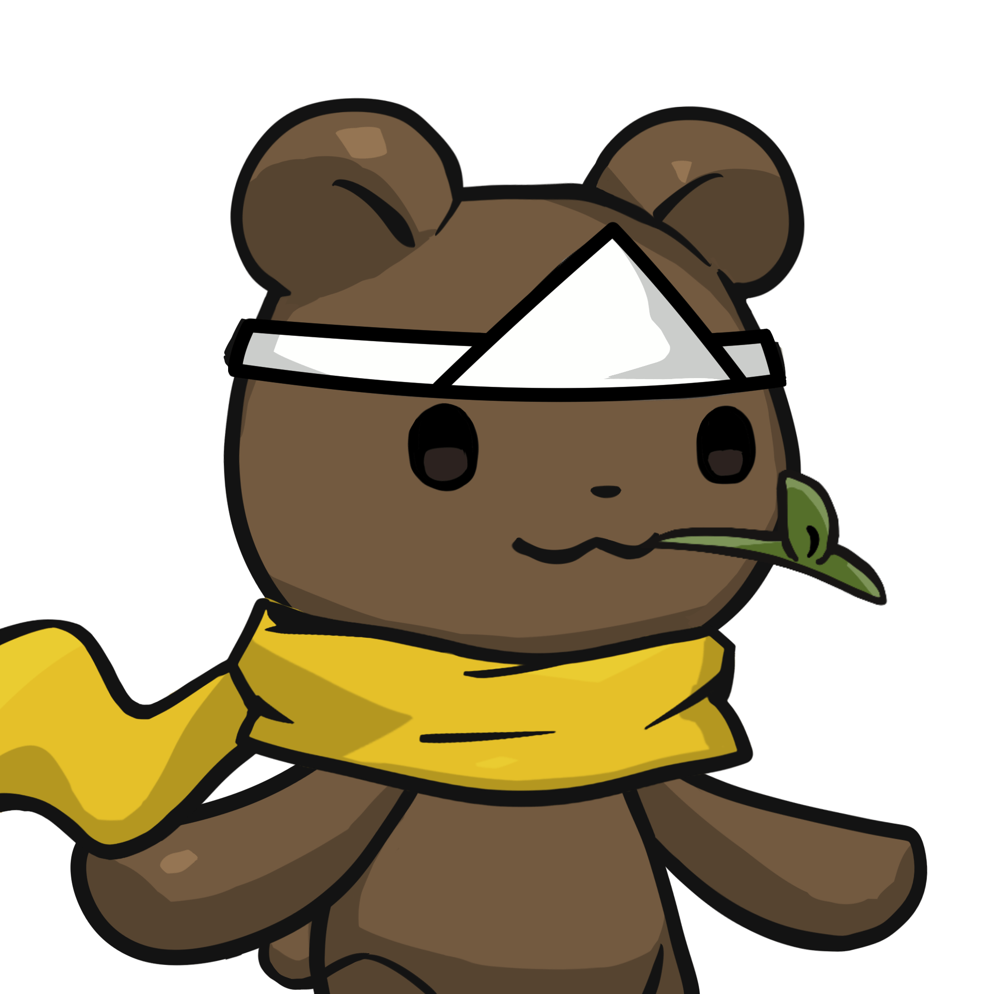 Leelee-Brown bear(leaf) #11379