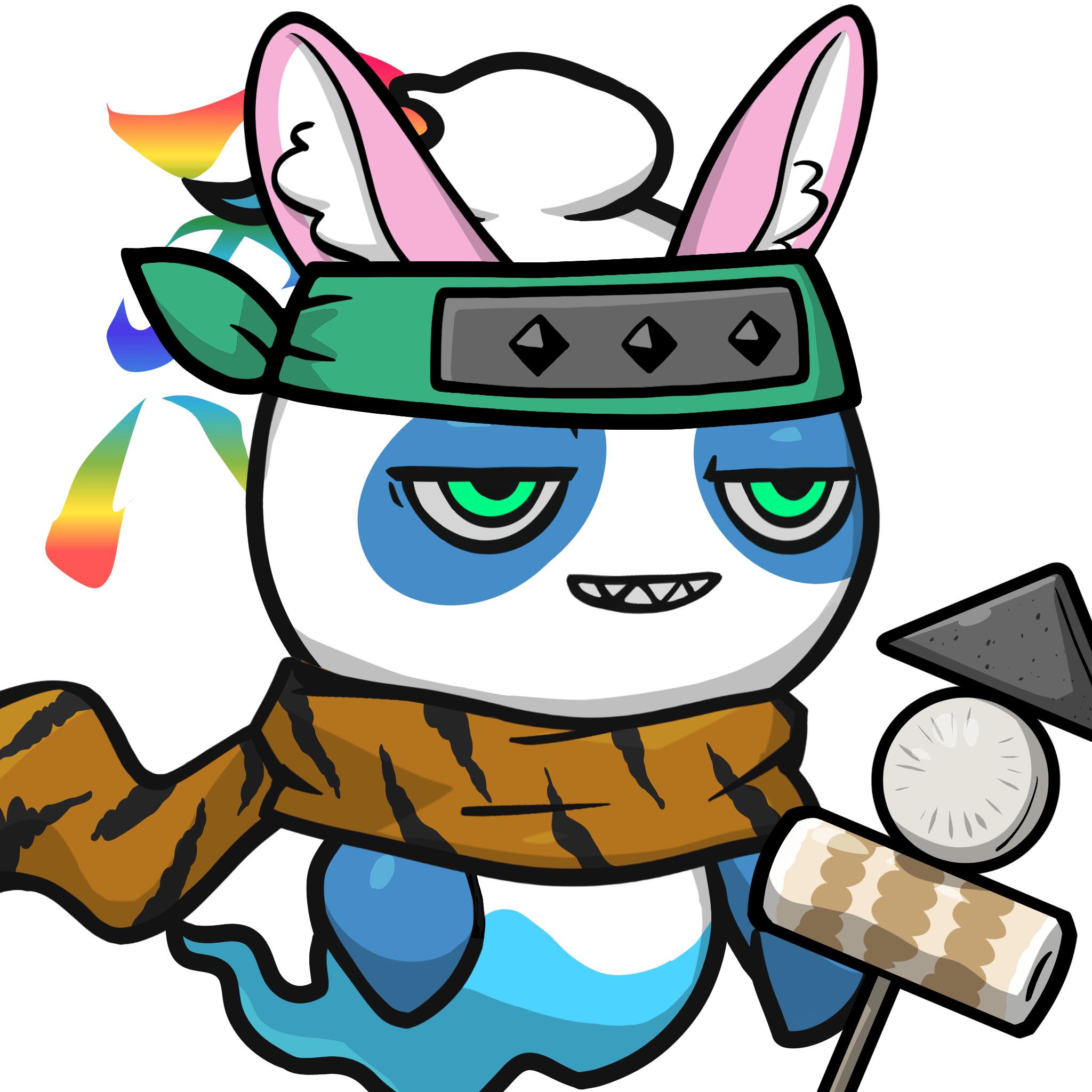 Mitama-Blue panda #11733
