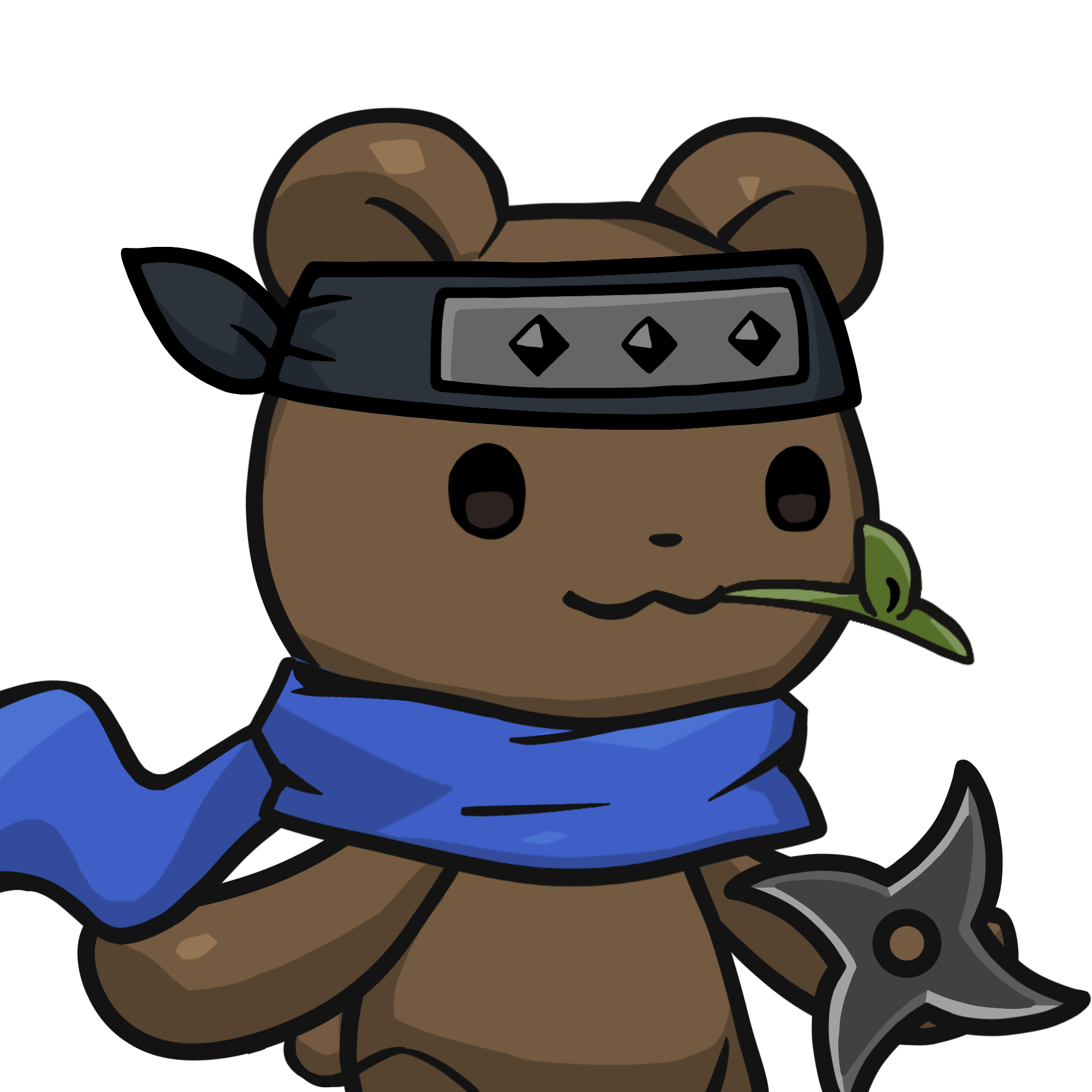 Leelee-Brown bear(leaf) #13107