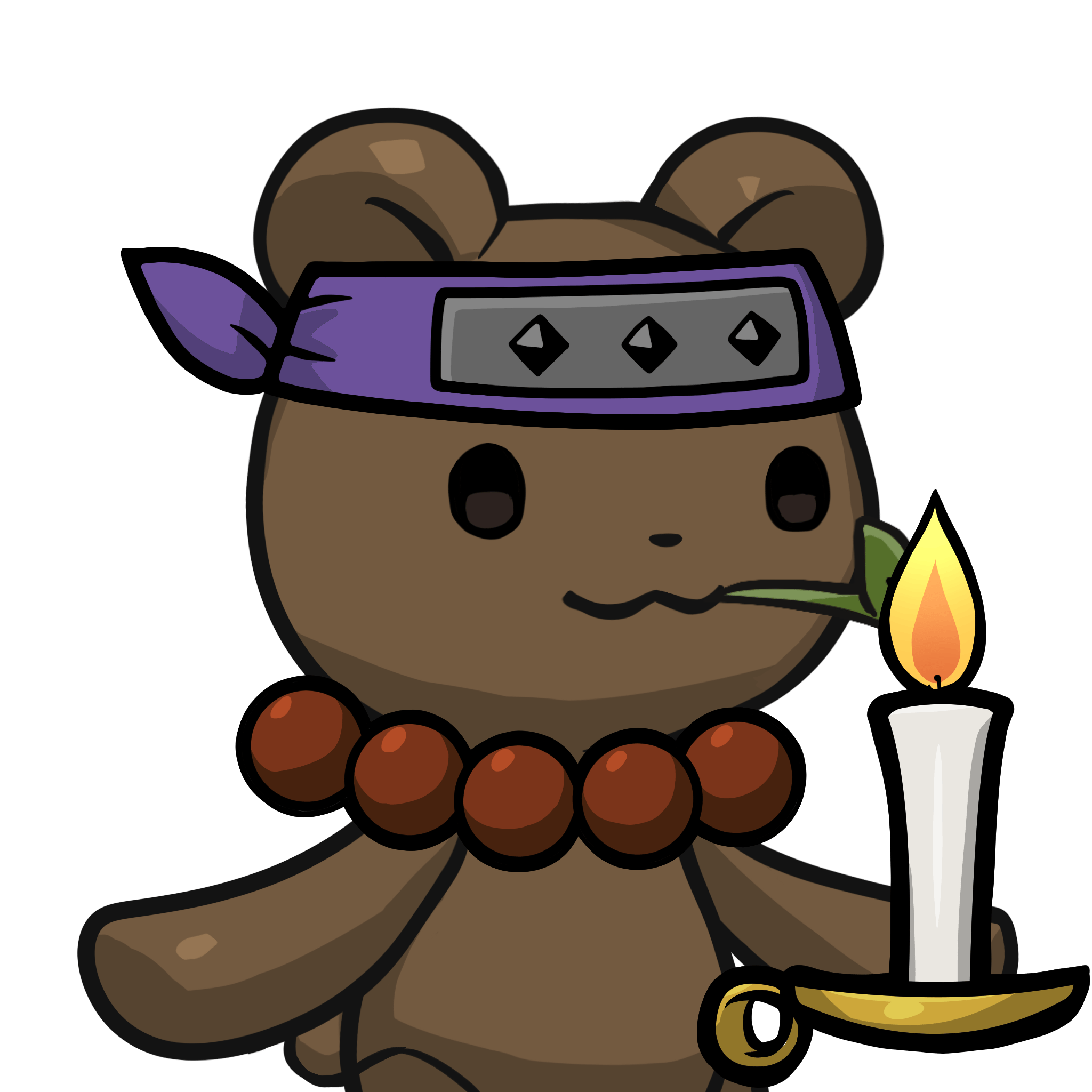 Leelee-Brown bear(leaf) #13636
