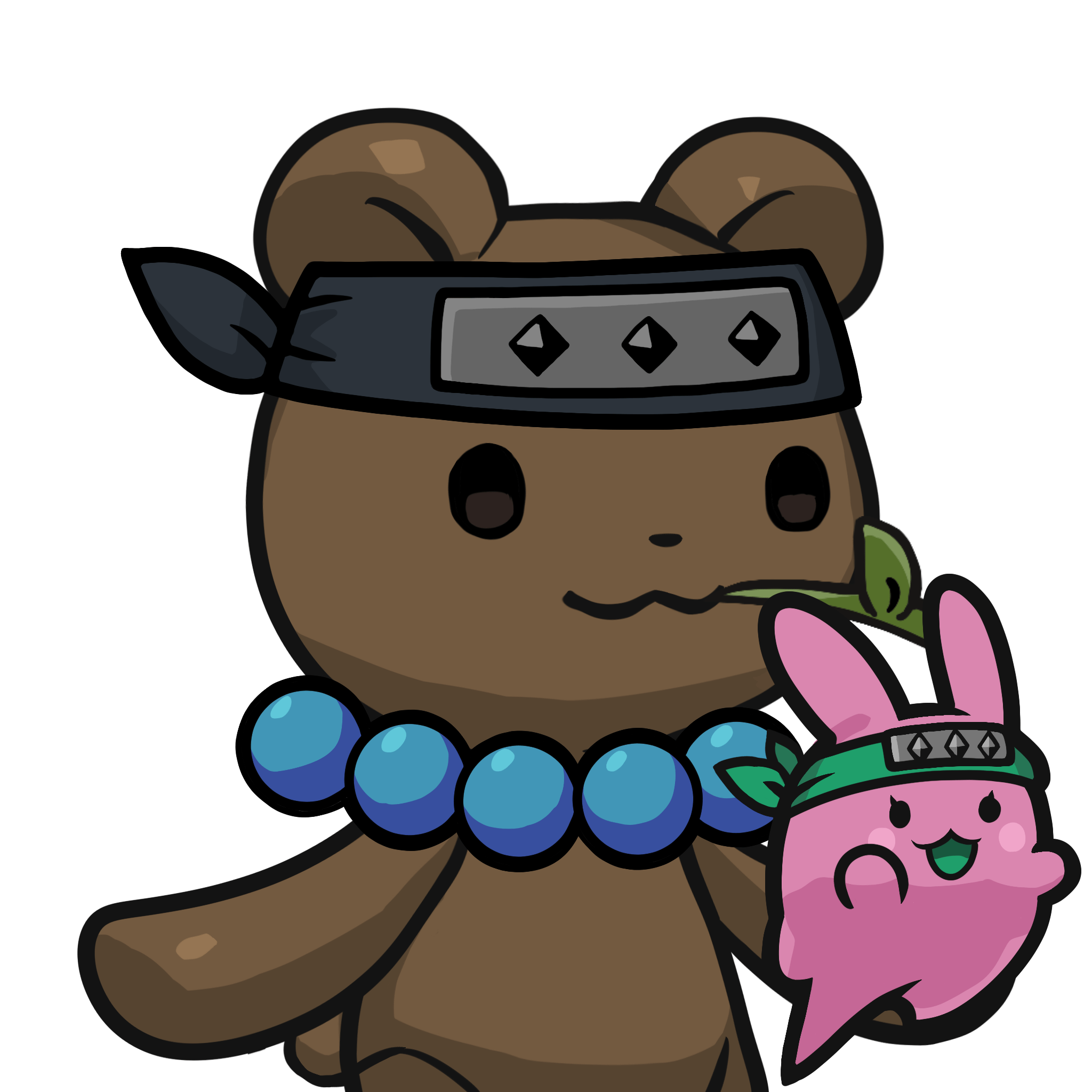 Leelee-Brown bear(leaf) #14446