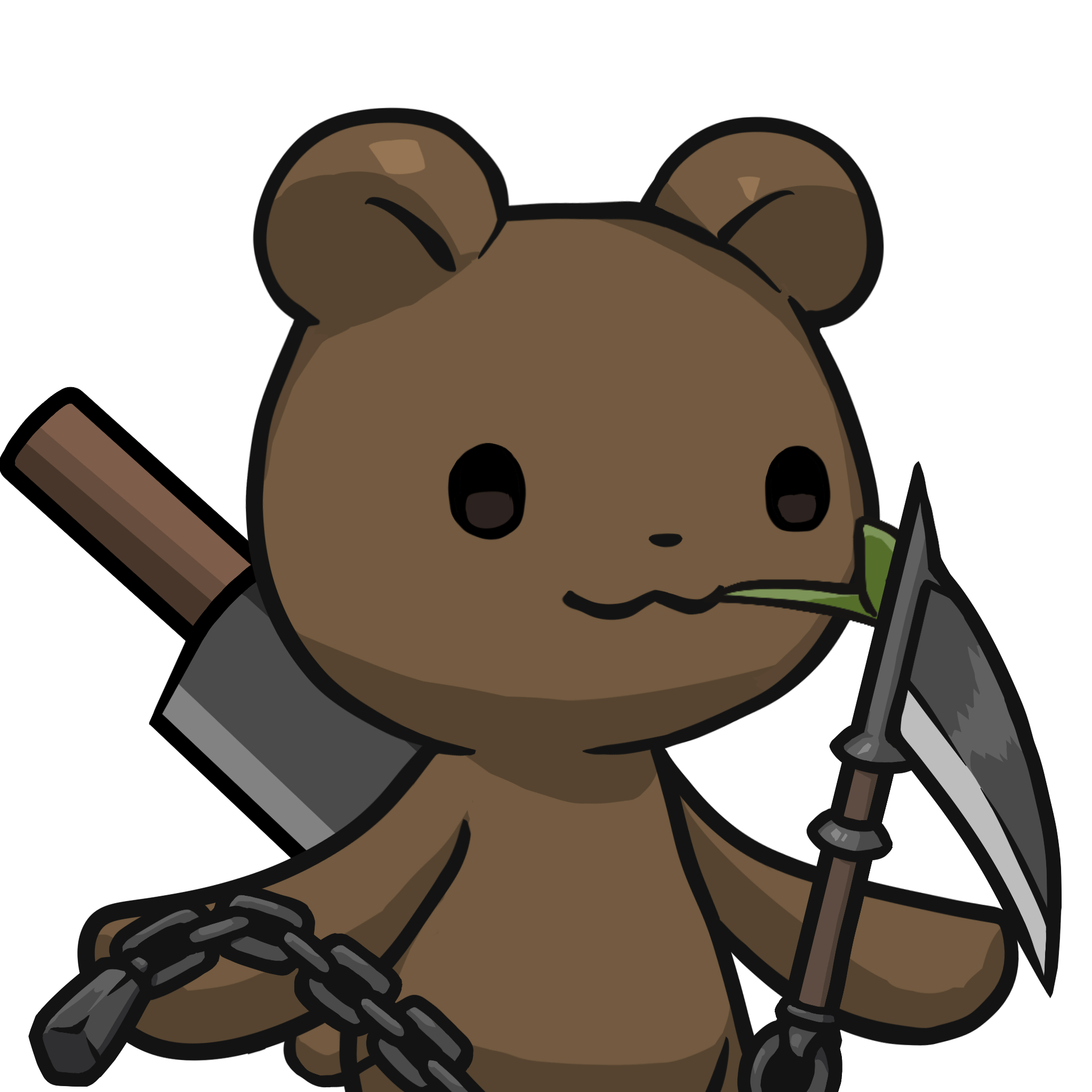 Leelee-Brown bear(leaf) #17066
