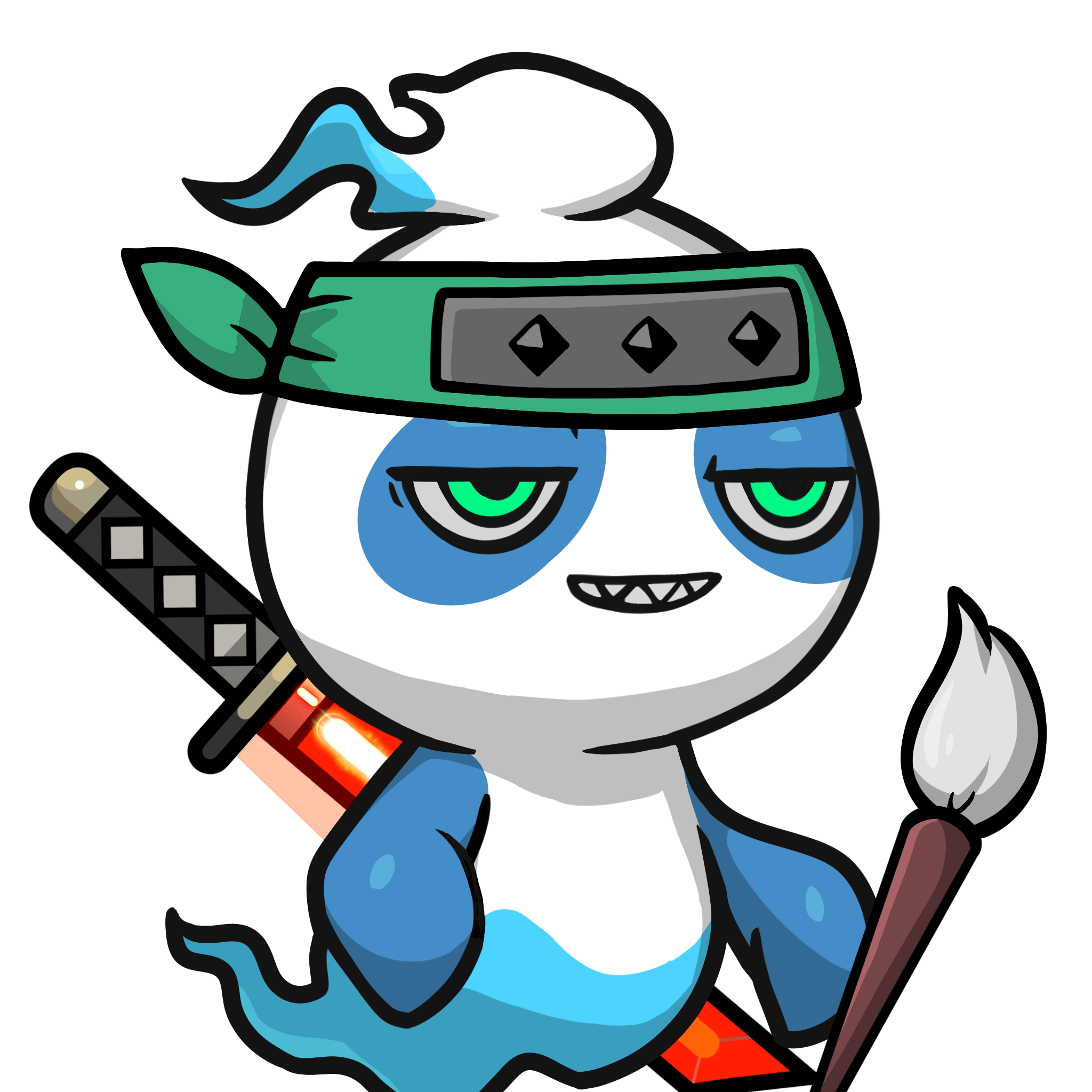 Mitama-Blue panda #17702