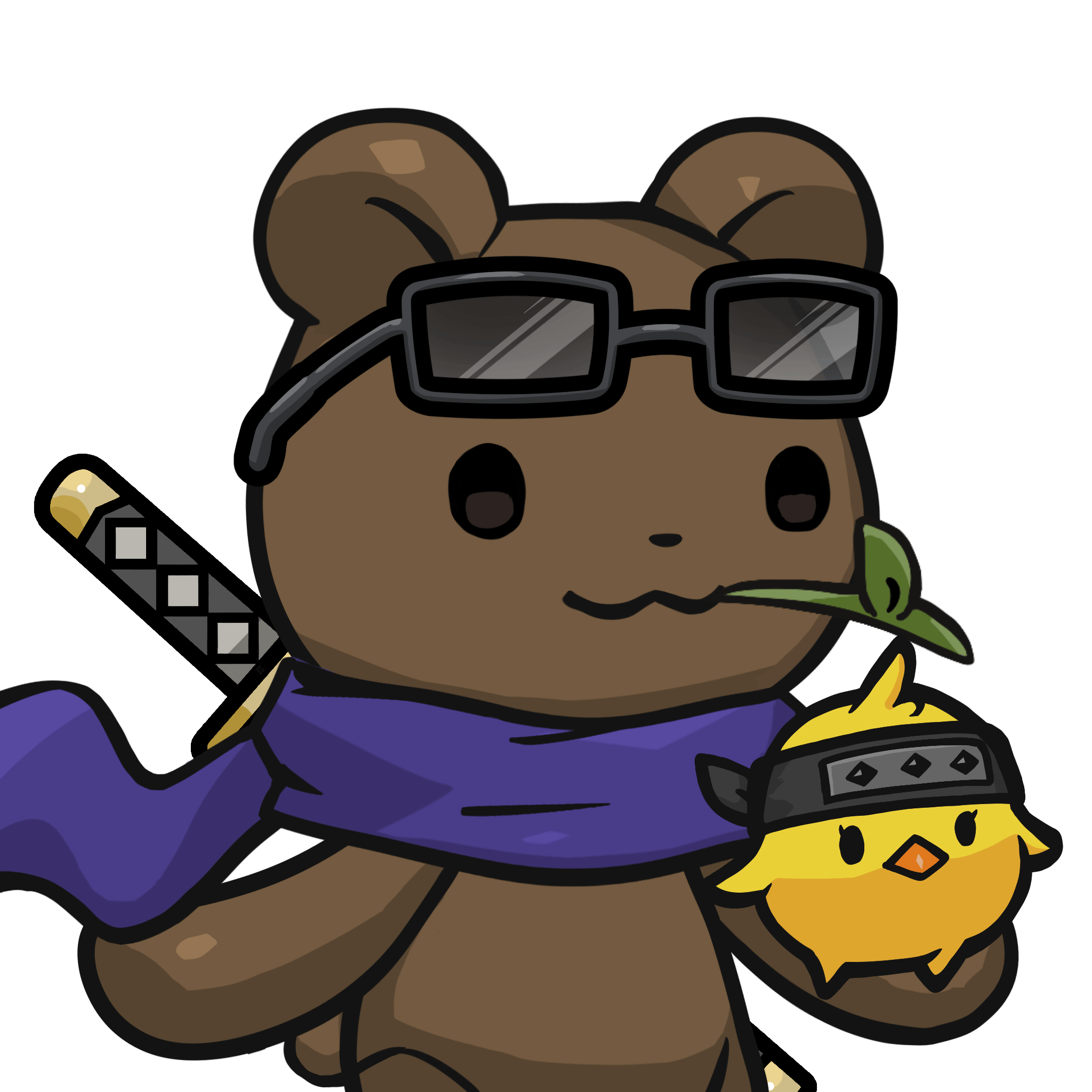 Leelee-Brown bear(leaf) #18247