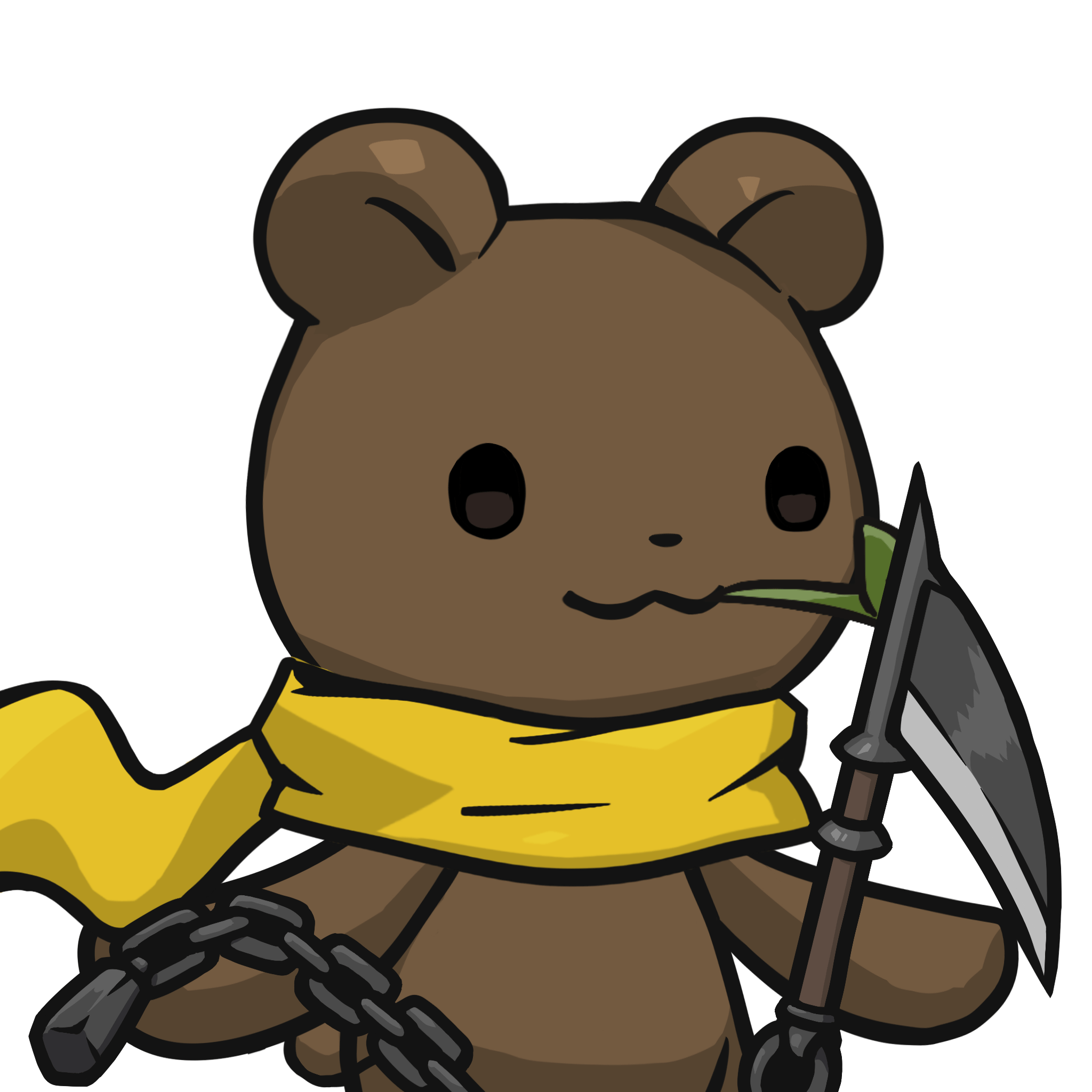 Leelee-Brown bear(leaf) #01928