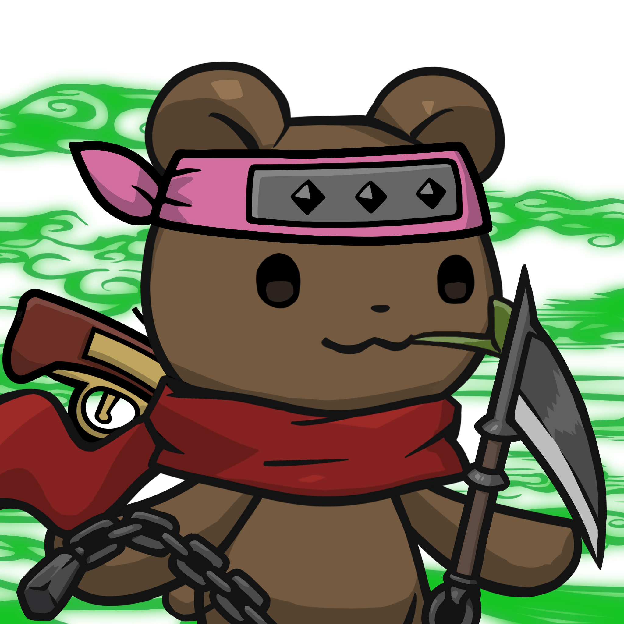 Leelee-Brown bear(leaf) #20394