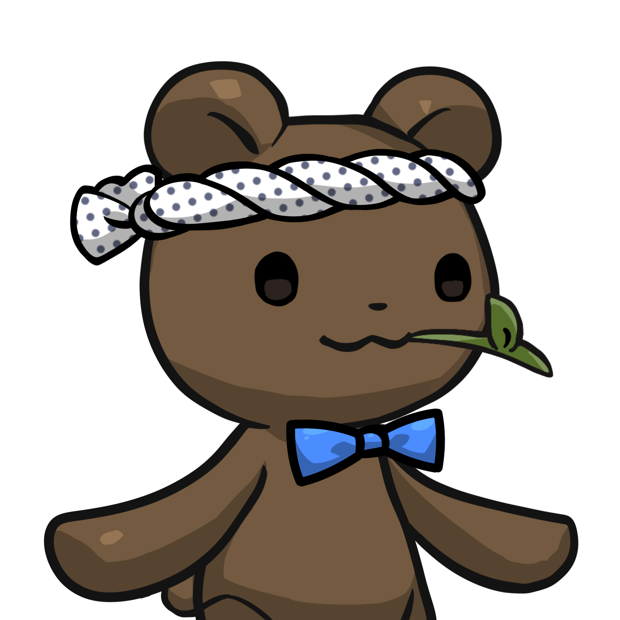 Leelee-Brown bear(leaf) #20758