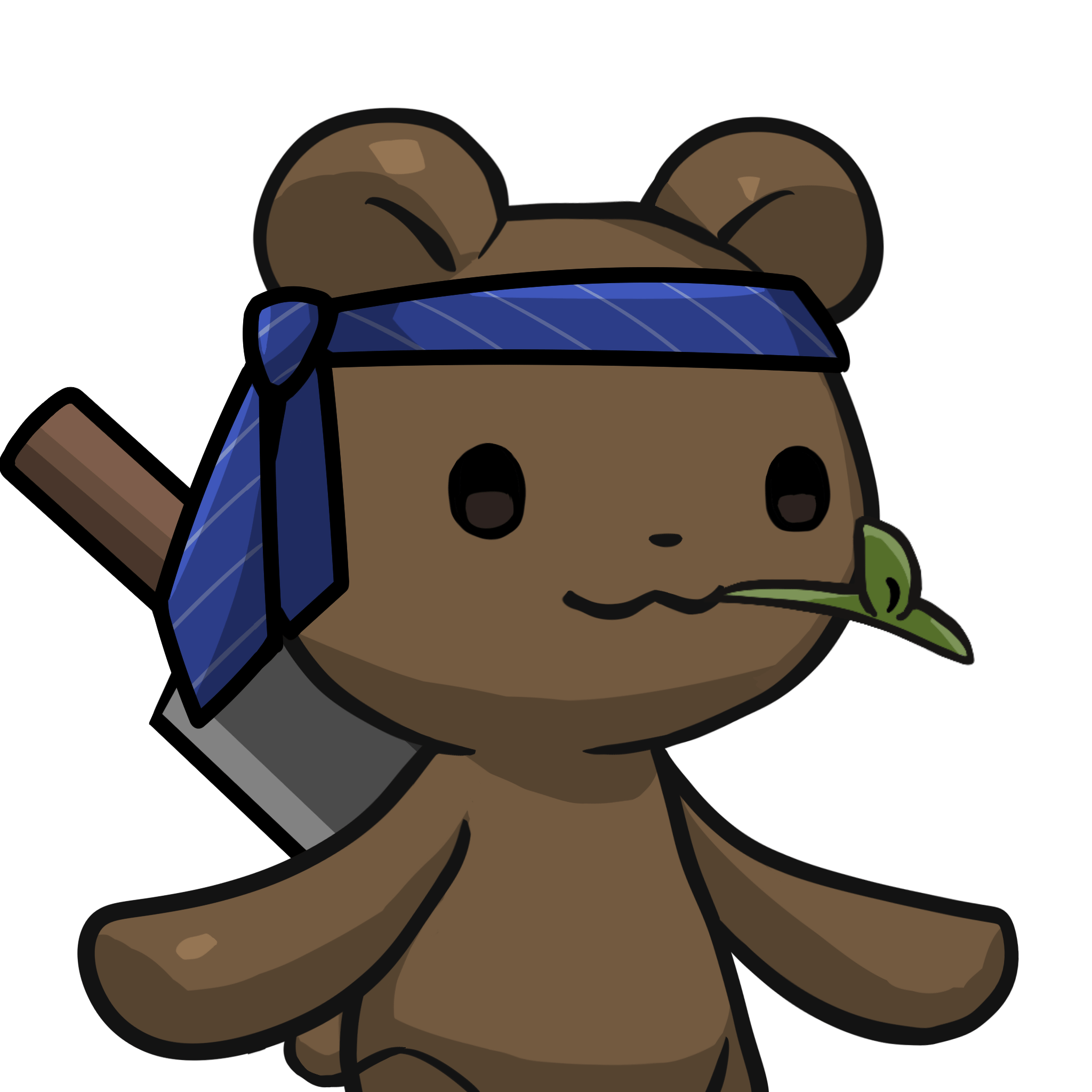 Leelee-Brown bear(leaf) #21158