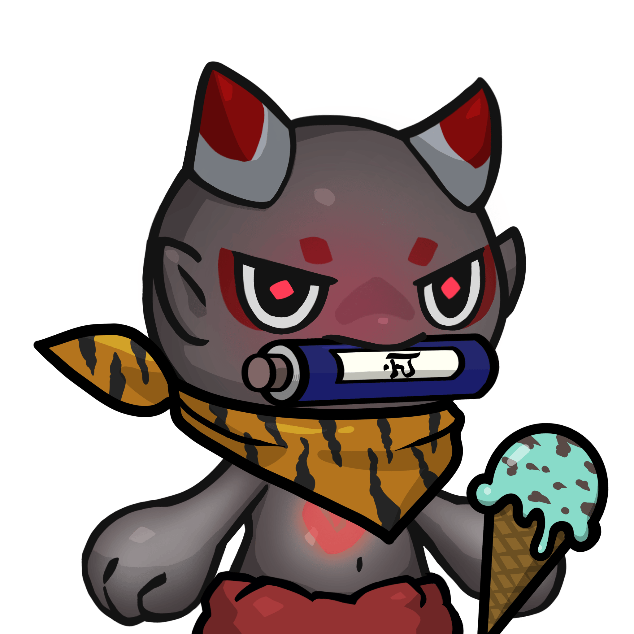 Yama-Transparent red(scroll) #24456