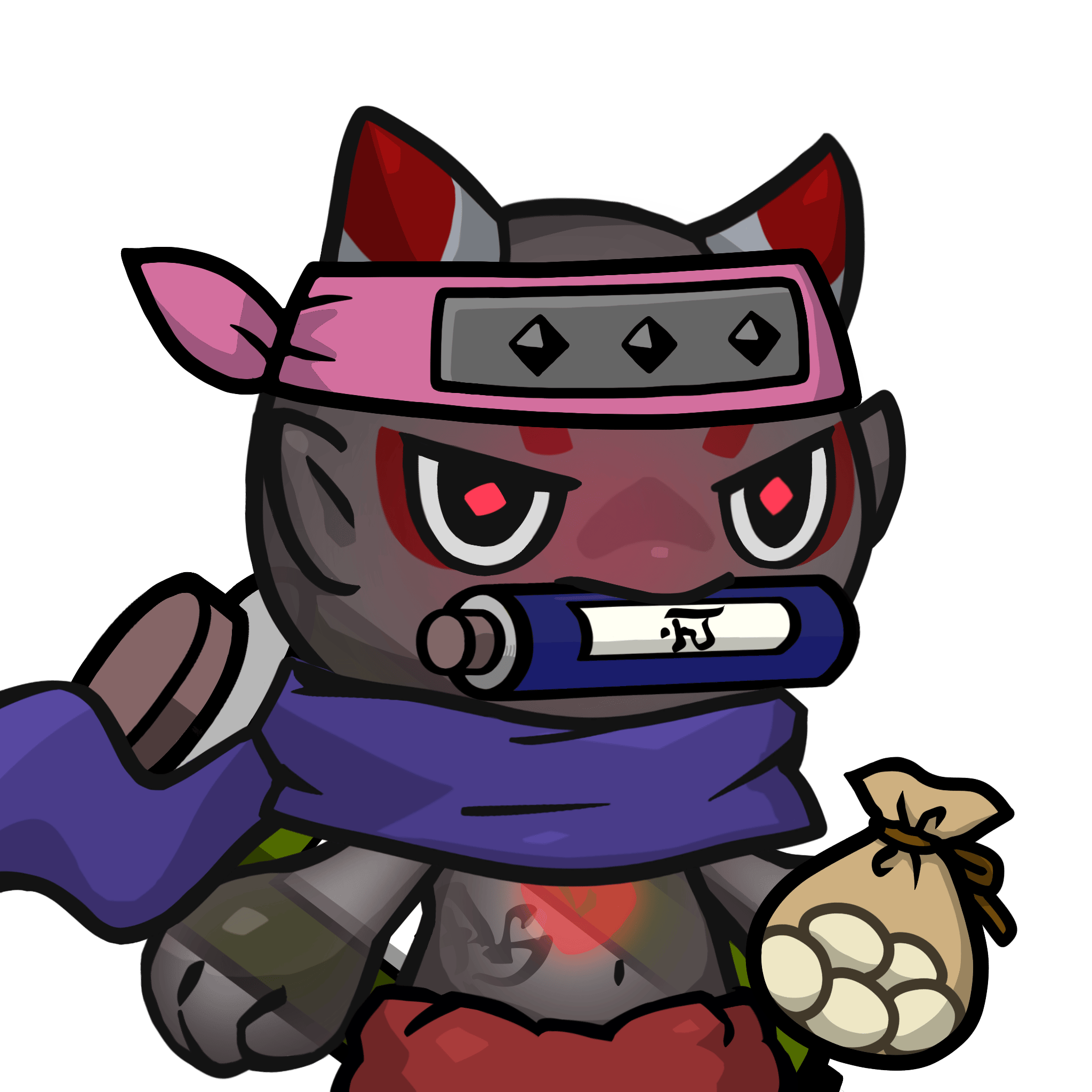 Yama-Transparent red(scroll) #24629