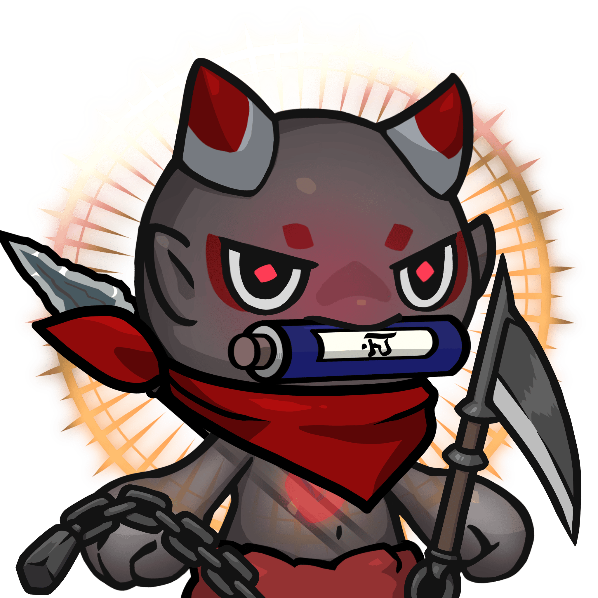 Yama-Transparent red(scroll) #24861