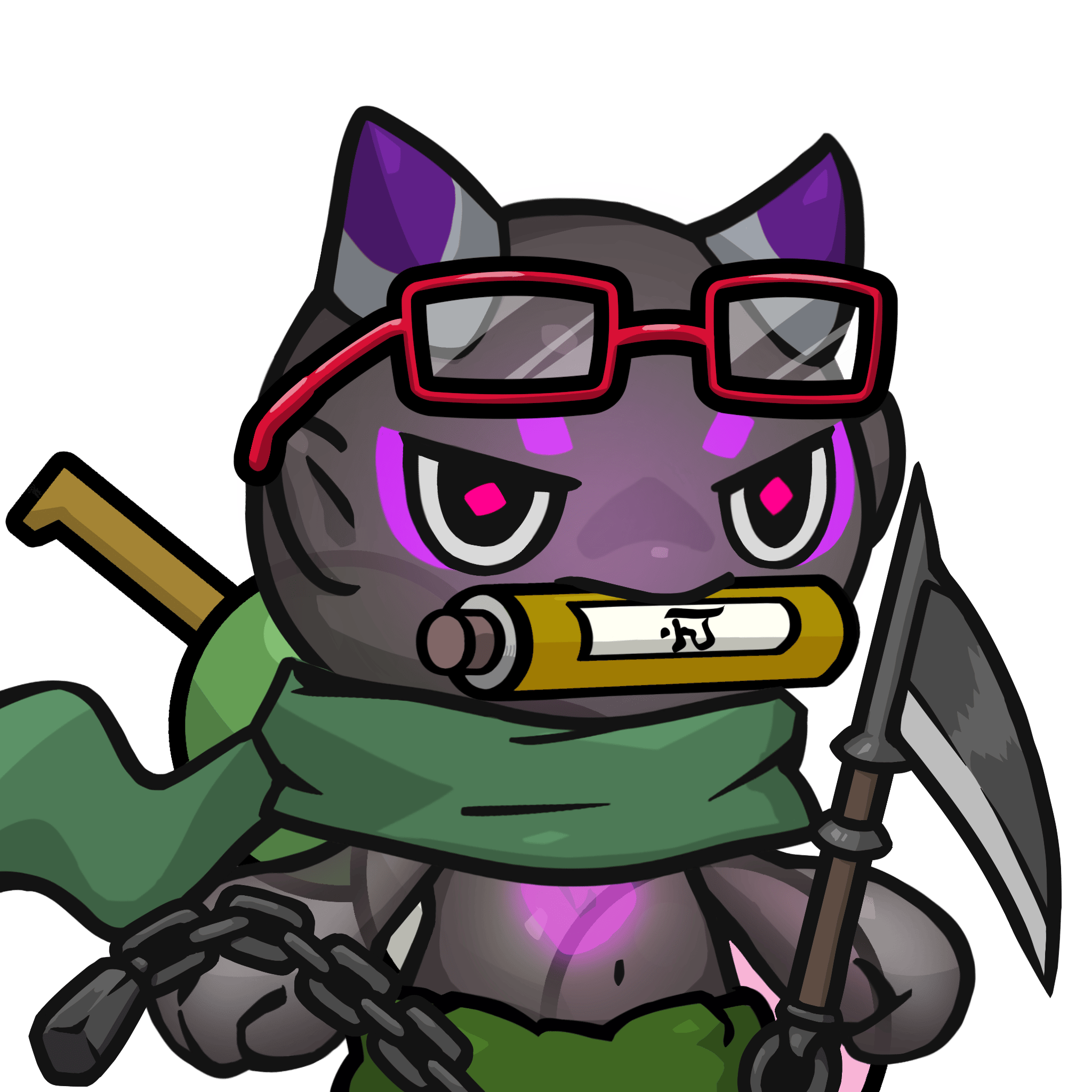 Yama-Transparent purple(scroll) #24986