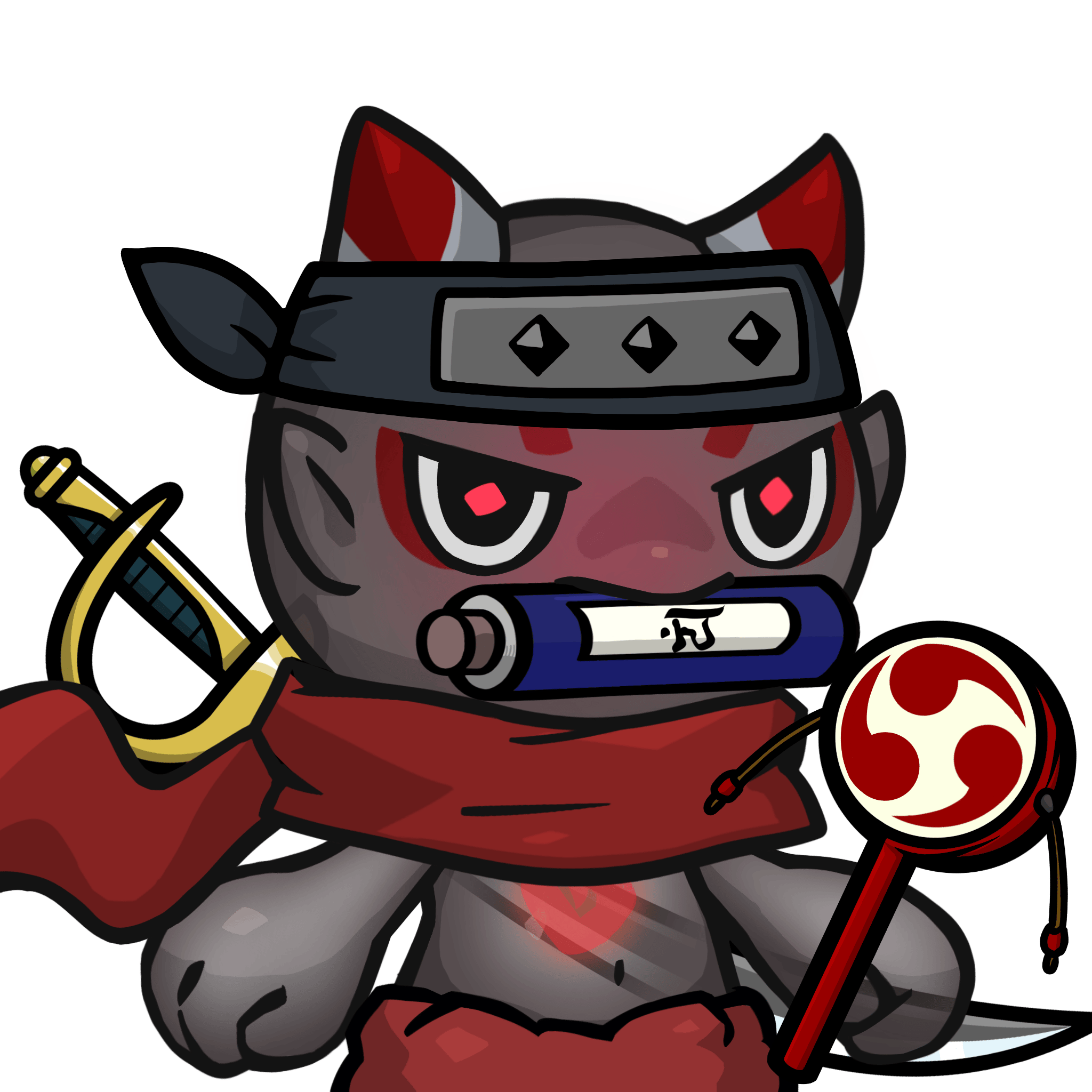 Yama-Transparent red(scroll) #24989