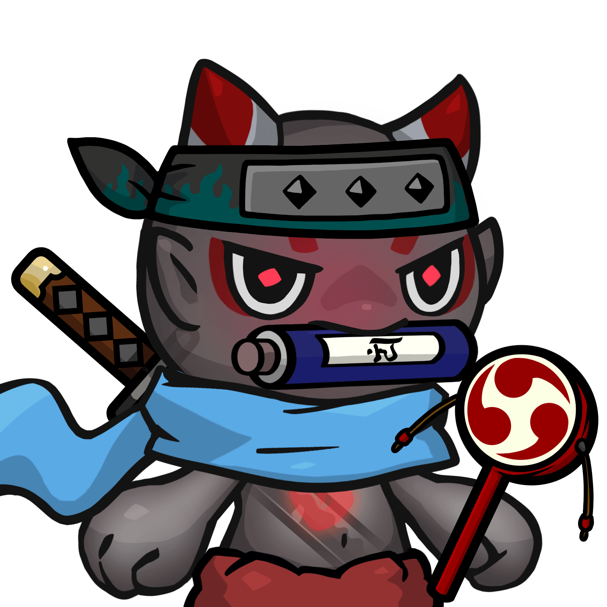 Yama-Transparent red(scroll) #25569