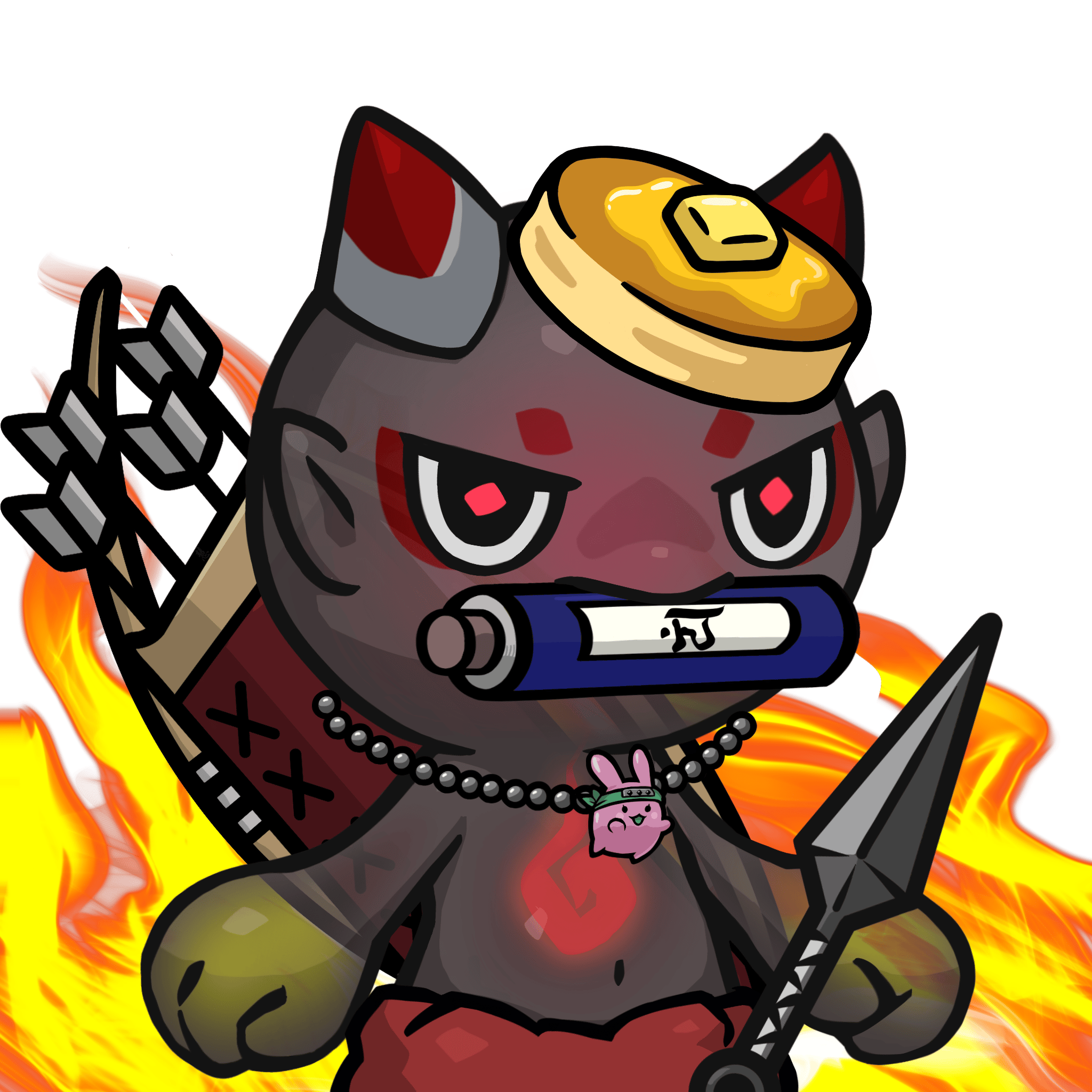 Yama-Transparent red(scroll) #25583