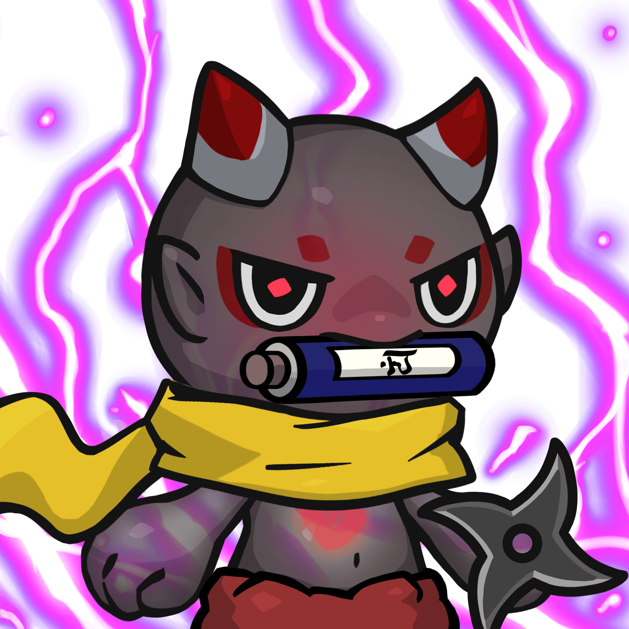 Yama-Transparent red(scroll) #25839