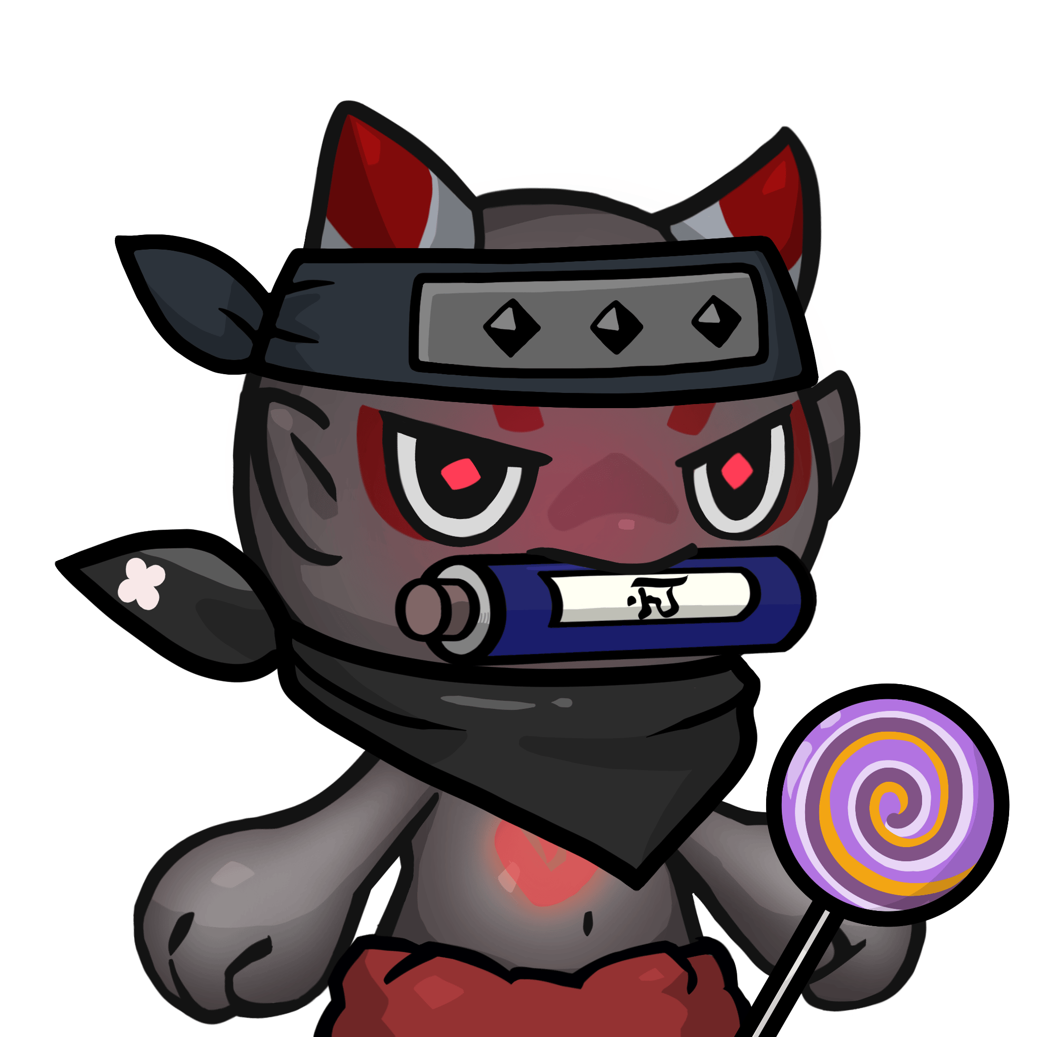 Yama-Transparent red(scroll) #25878