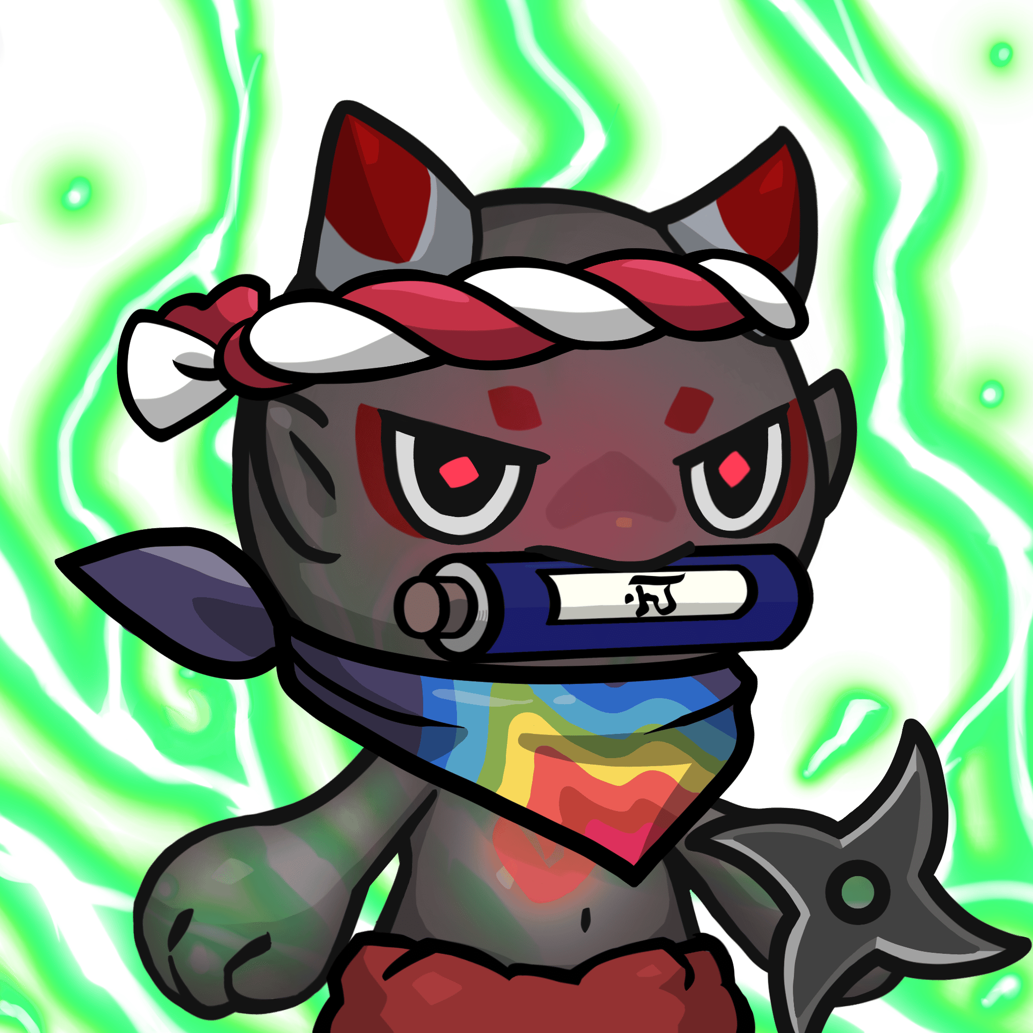 Yama-Transparent red(scroll) #25991
