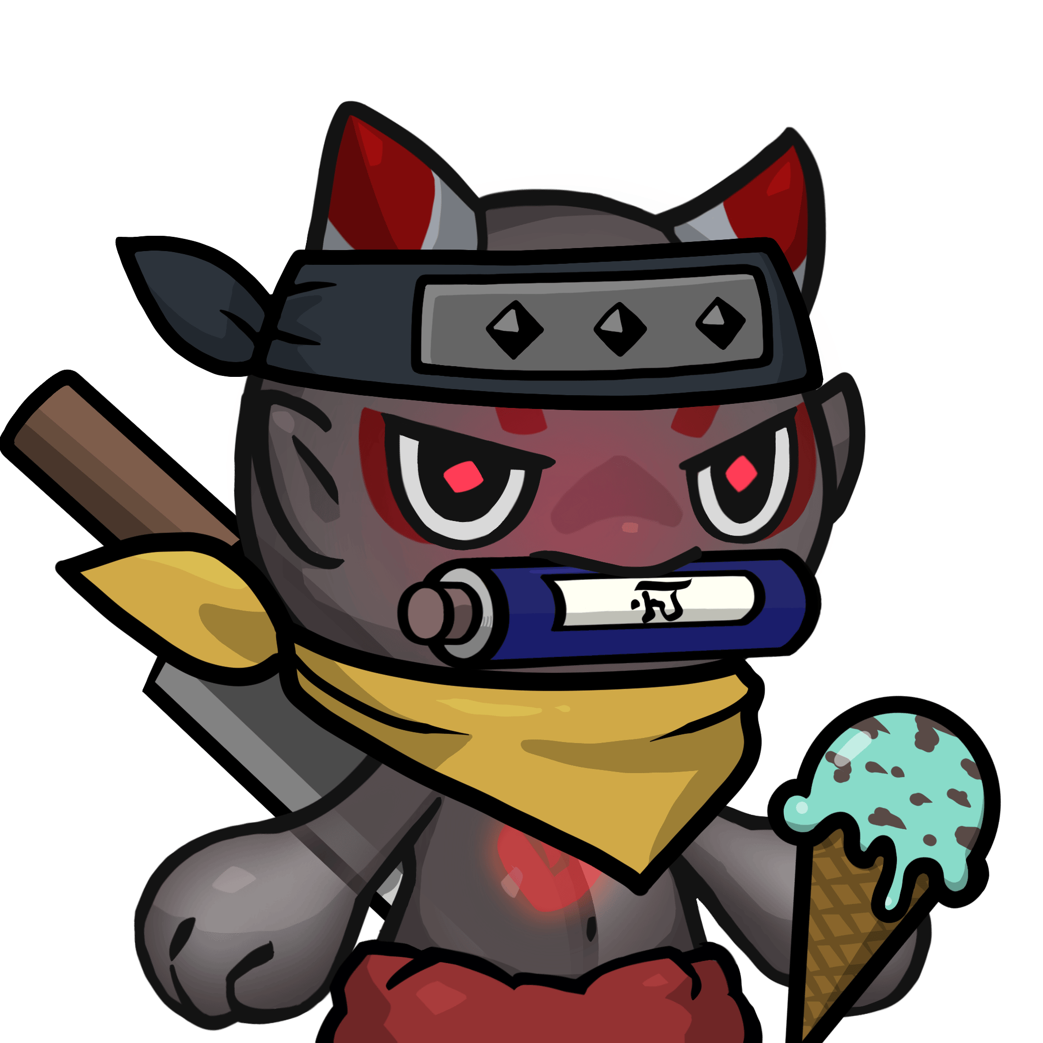 Yama-Transparent red(scroll) #26542