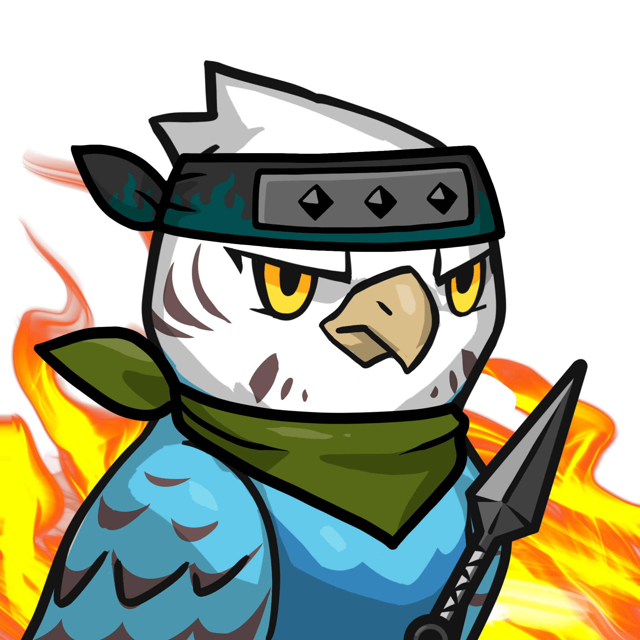 Narukami-Blue budgie #00294