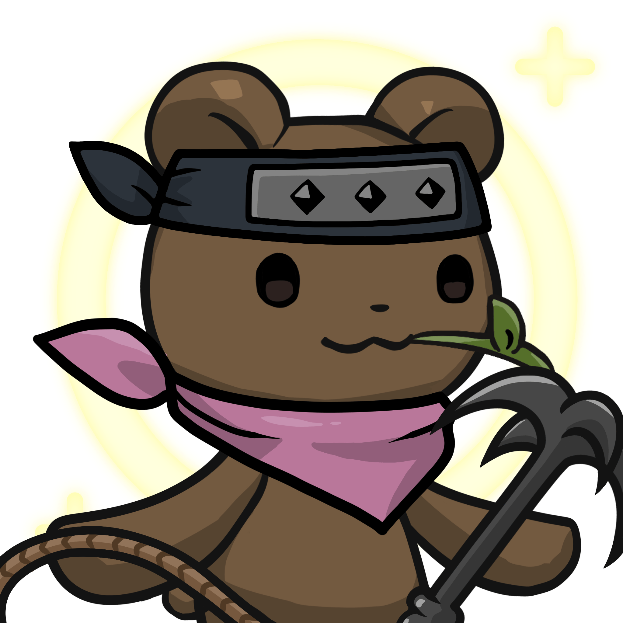 Leelee-Brown bear(leaf) #03988